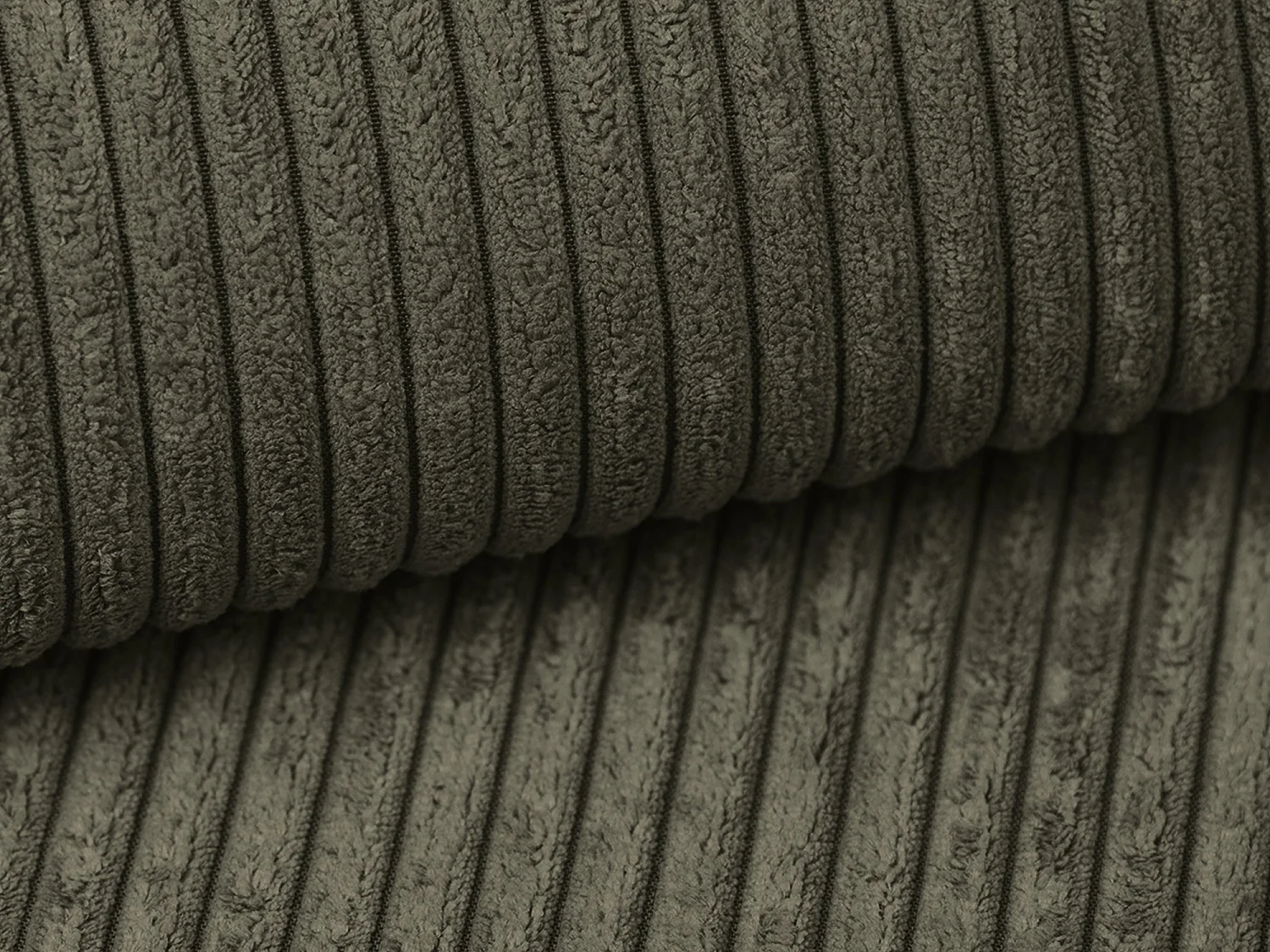 Canapé 3 places convertible en Velours côtelé - olive - NONA