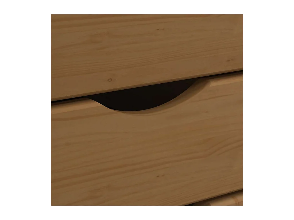 Cajonera con ruedas MOSS madera maciza pino marrón miel