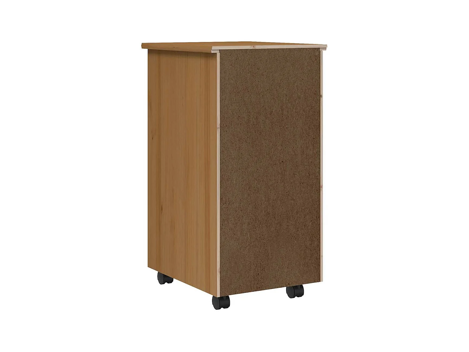 Szafka na kółkach z szufladami MOSS z litego drewna sosnowego - Brązowy Miód - 6 szuflad