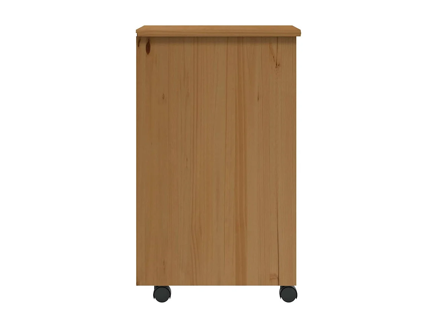 Armoire roulante avec tiroirs MOSS bois de pin marron miel