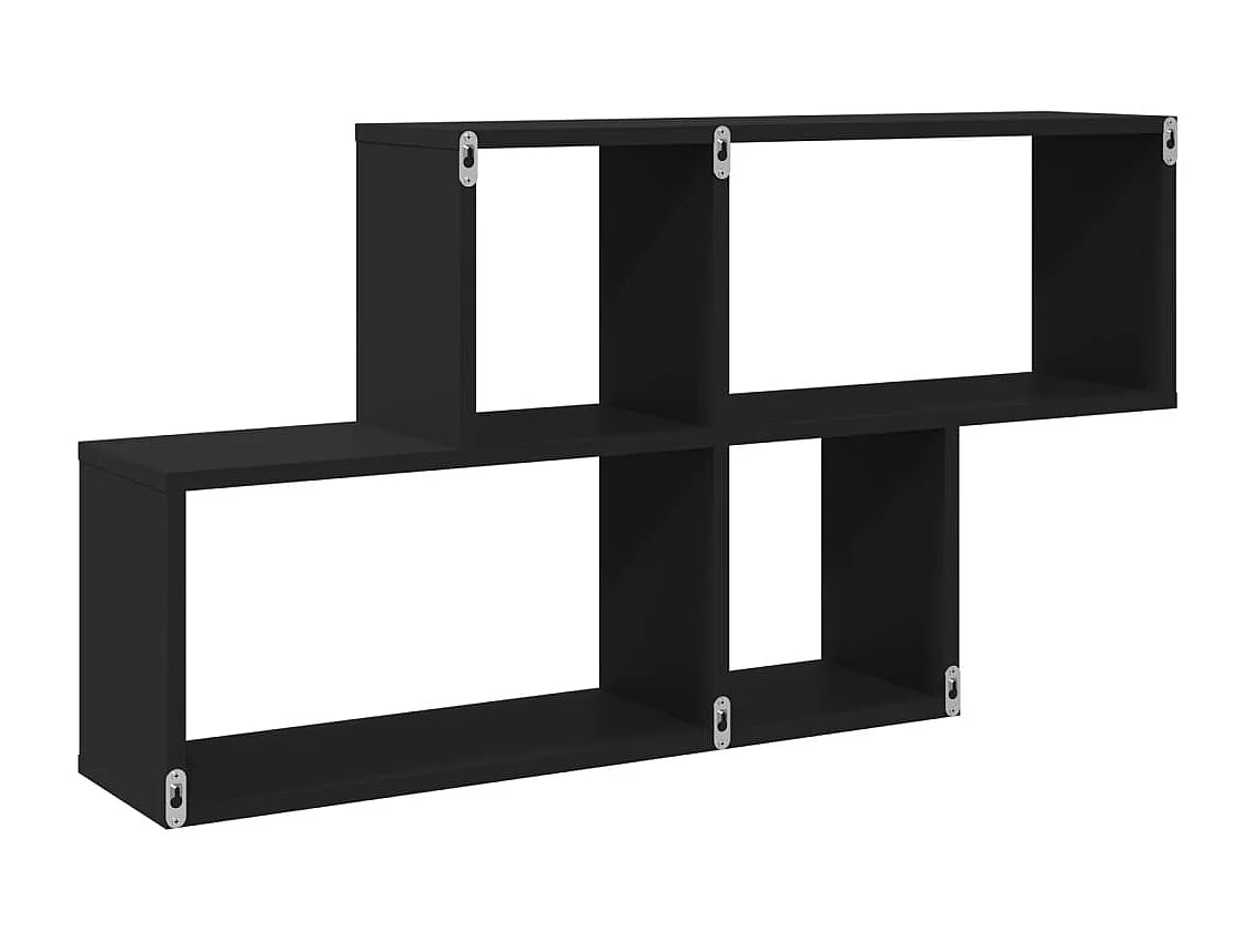 Étagère murale noir 100x20x53 cm bois d'ingénierie