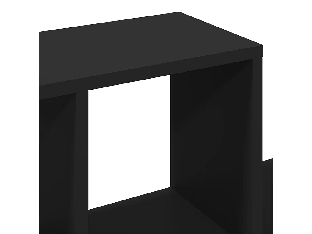 Wandregal Schwarz 100x20x53 cm Holzwerkstoff