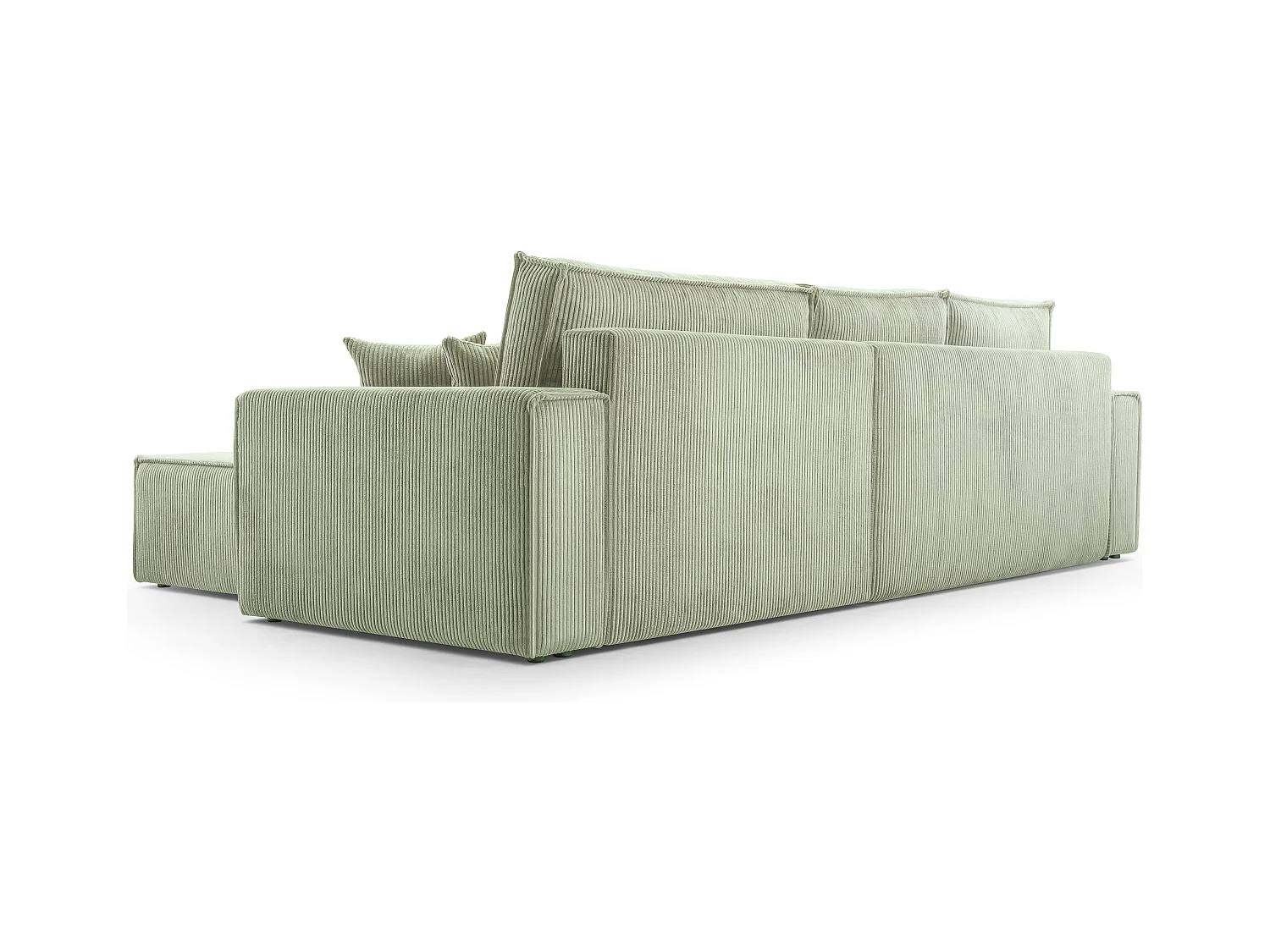 AX LIVING Cord Couch L Form – Cedria Wohnlandschaft 287 cm Salbeigrün