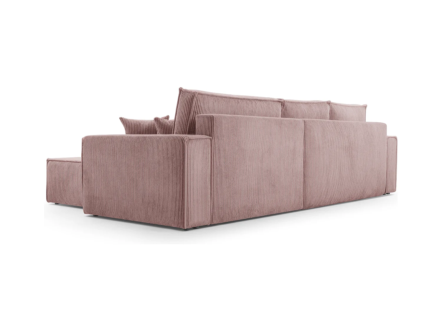AX LIVING Cord Couch L Form – Cedria L+R Wohnlandschaft 287cm Lavendel