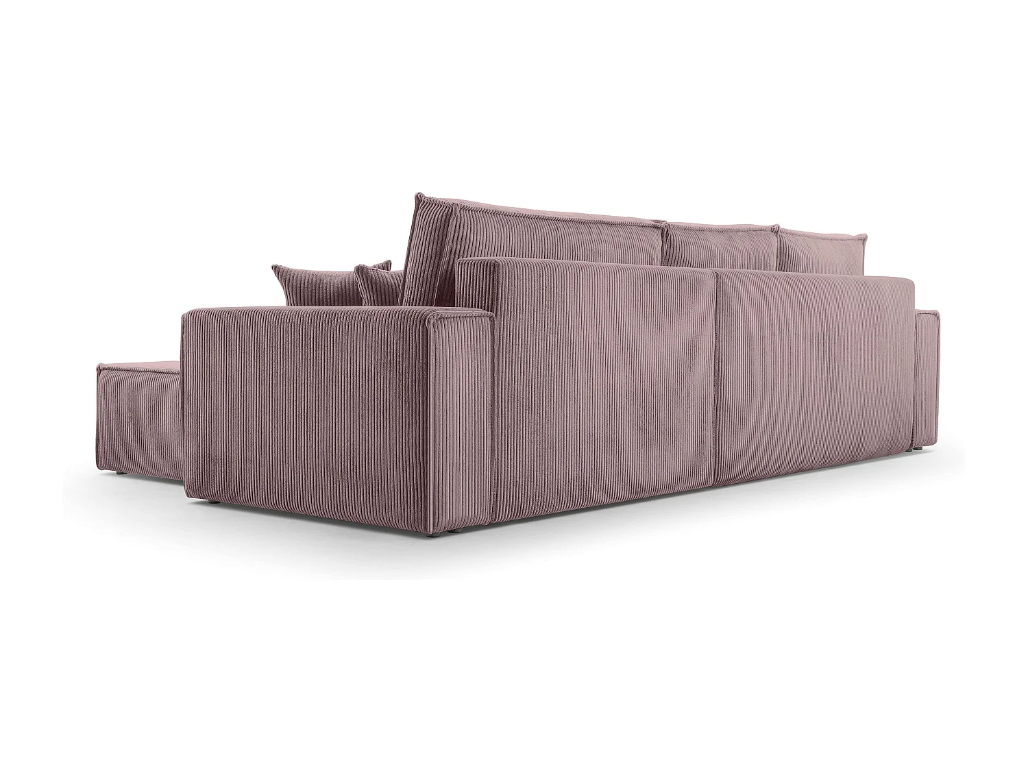 AX LIVING Cedria lavendelkleurige hoekbank – 287 cm met slaapfunctie