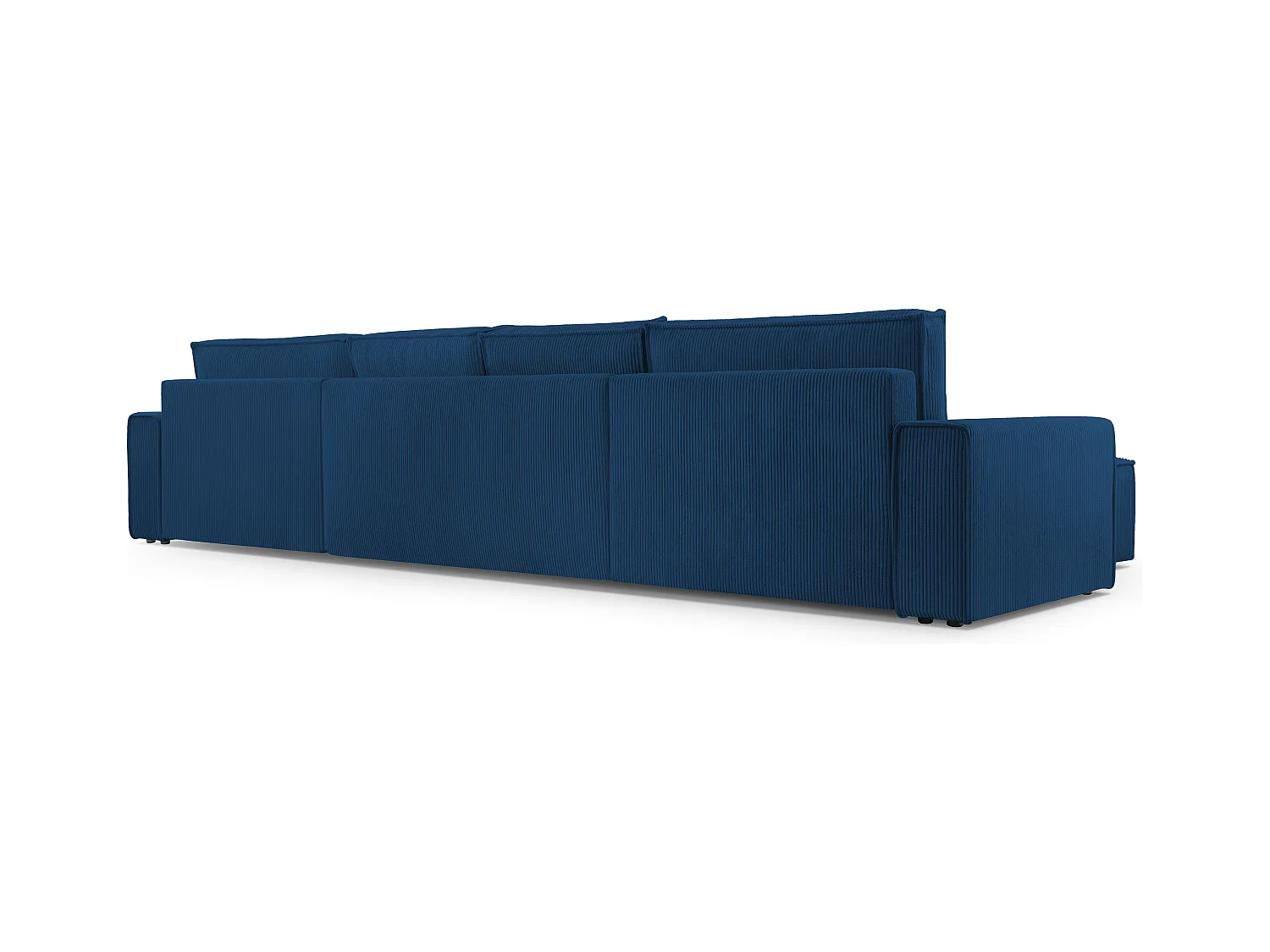 AX LIVING Cedria blauwe hoekbank U vorm – 389 cm met slaapfunctie