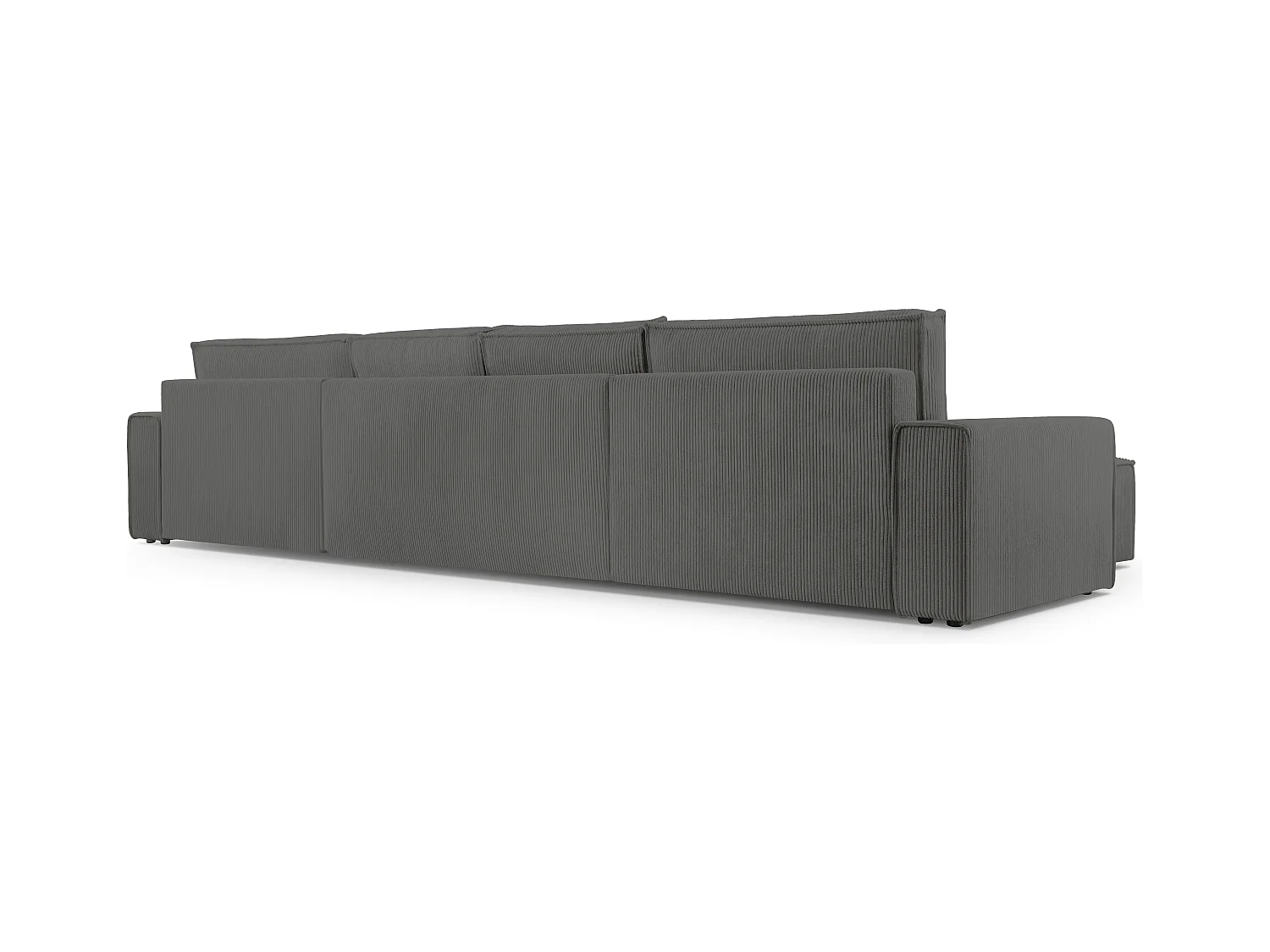 AX LIVING Grau Sofa U Form mit Schlaffunktion Cedria U Wohnlandschaft