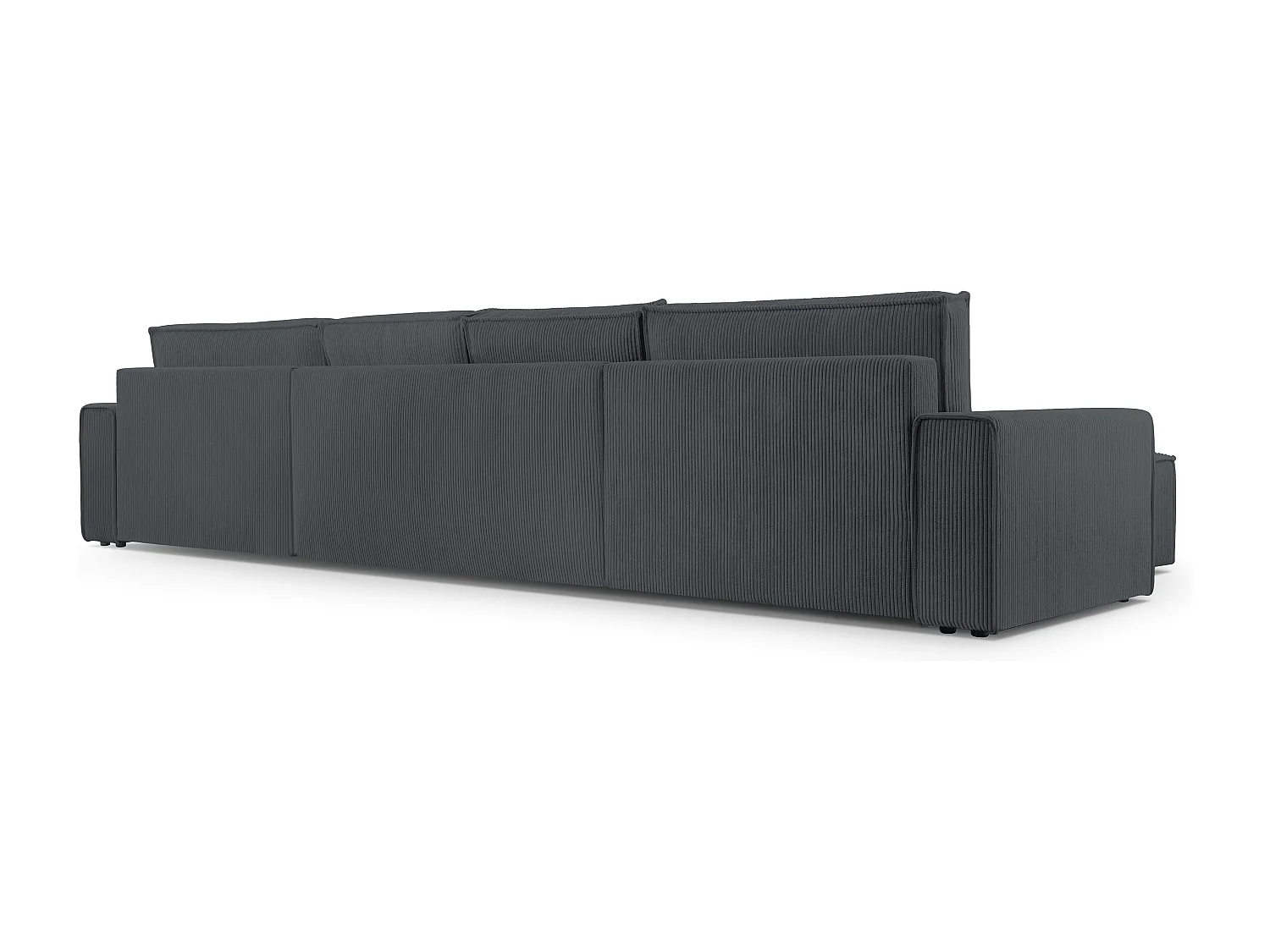 AX LIVING Canapé panoramique Cedria U – 389 cm gris avec fonction lit