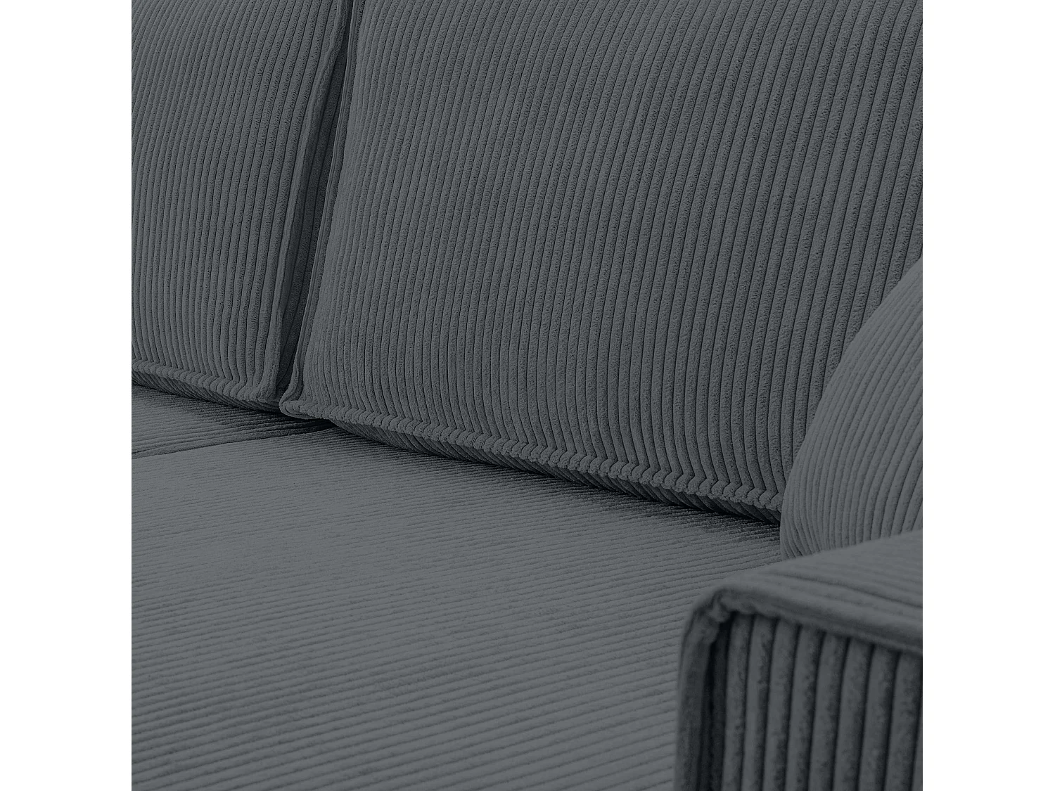 AX LIVING Canapé panoramique Cedria U – 389 cm gris avec fonction lit