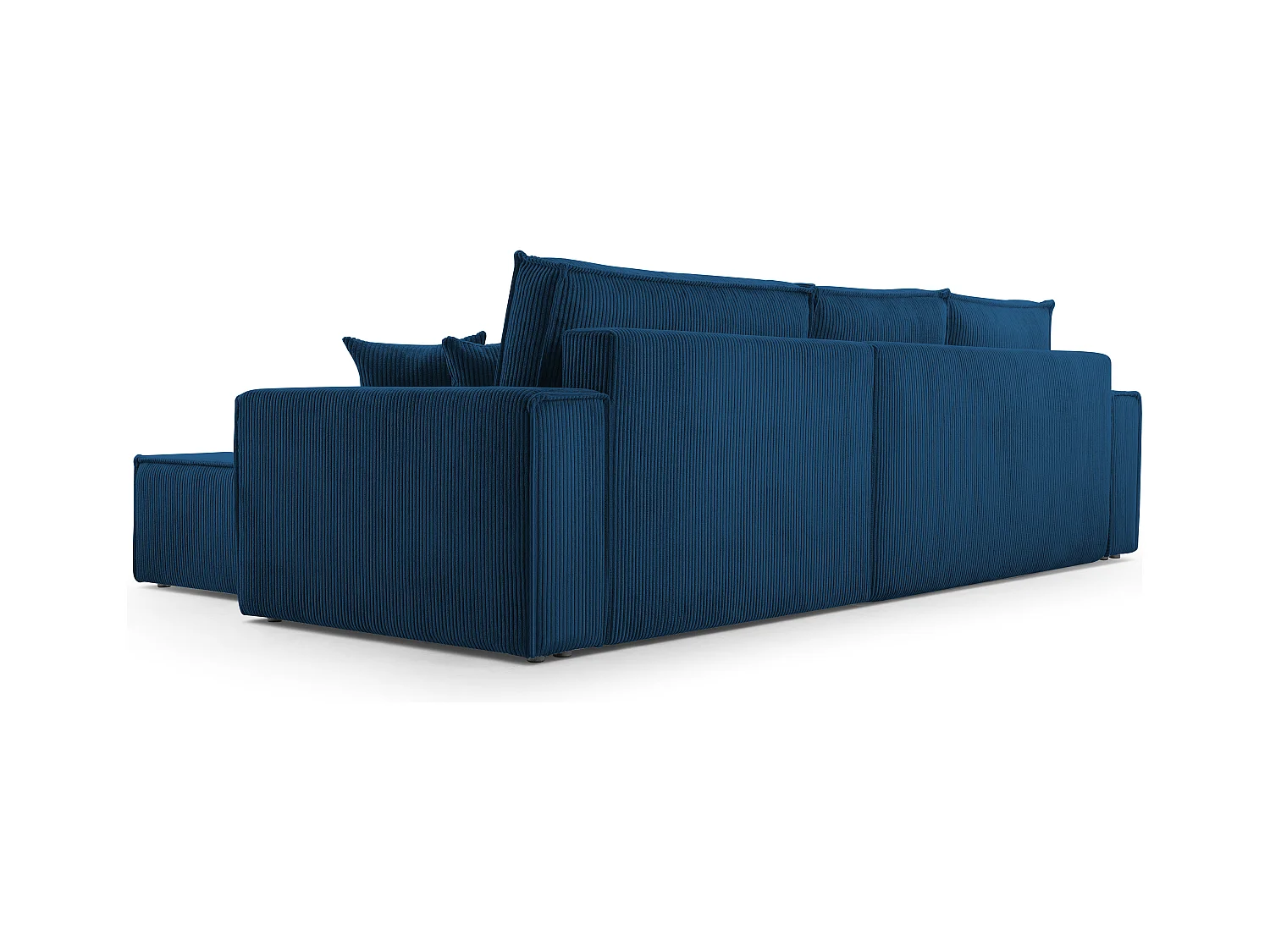 AX LIVING Cedria blauwe hoekbank – 287 cm slaapfunctie en opbergruimte