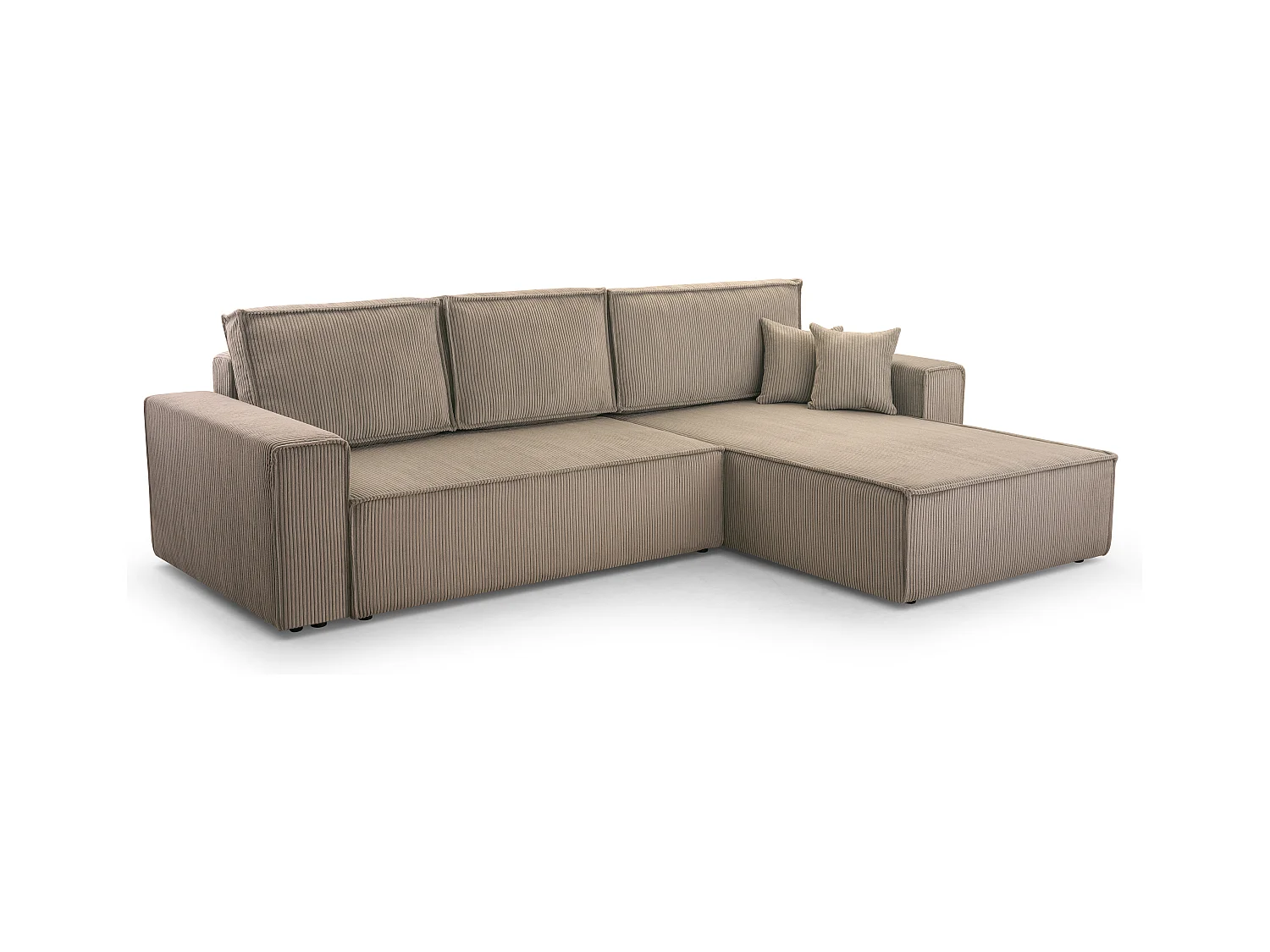 AX LIVING Cedria beige hoekbank in L-vorm – 287 cm met slaapfunctie