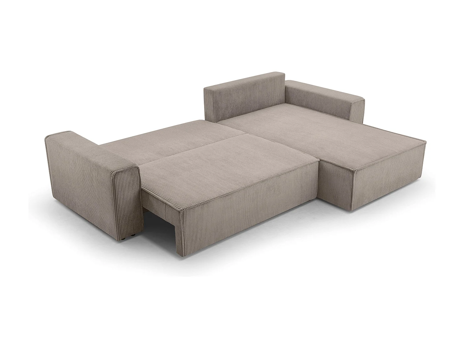 AX LIVING Cedria beige hoekbank in L-vorm – 287 cm met slaapfunctie