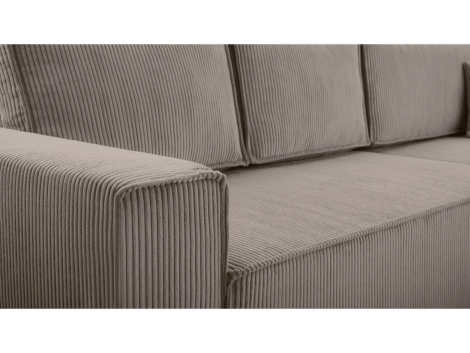 AX LIVING Cedria beige hoekbank in L-vorm – 287 cm met slaapfunctie