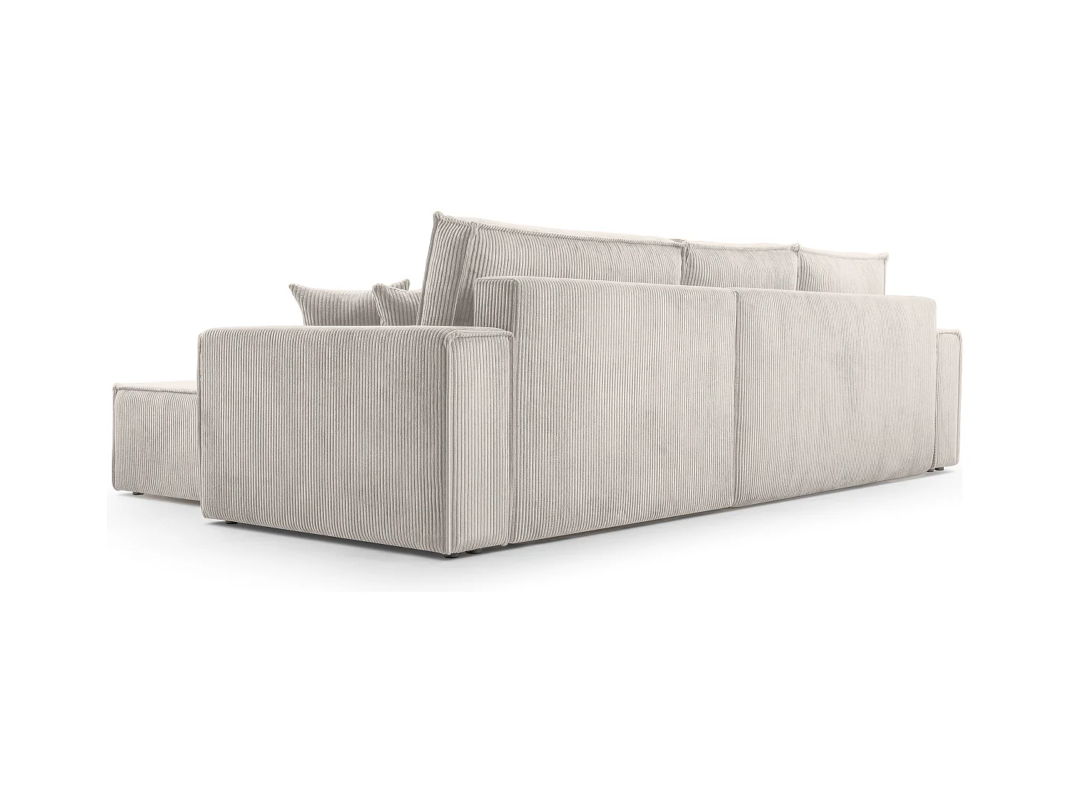 AX LIVING Cord Couch L Form – Cedria Wohnlandschaft 287 cm Zartweiß