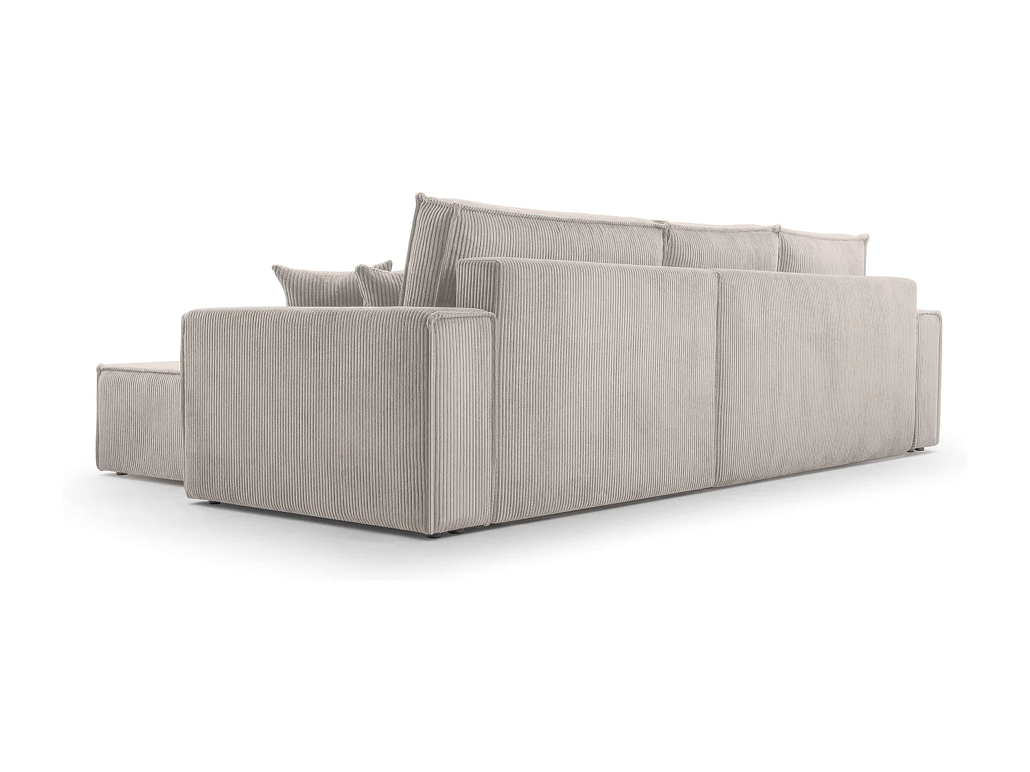 AX LIVING Cedria witte hoekbank 287 met slaapfunctie en opbergruimte