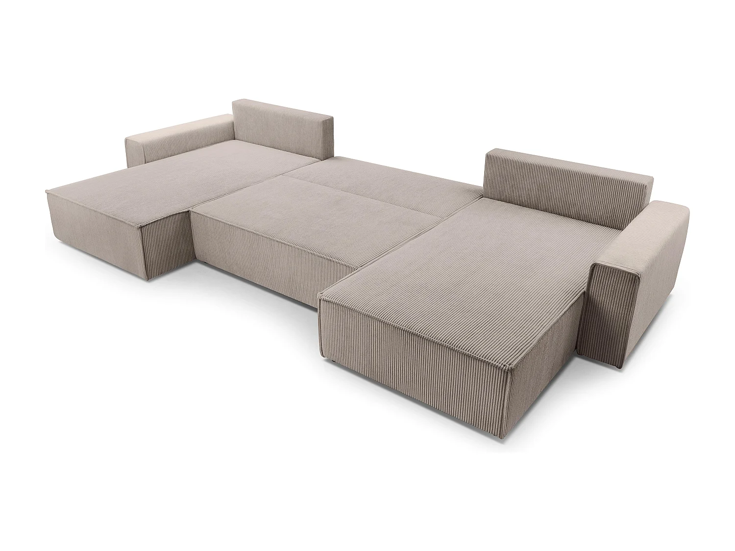 AX LIVING Cedria beige hoekbank U vorm – 389 cm met slaapfunctie