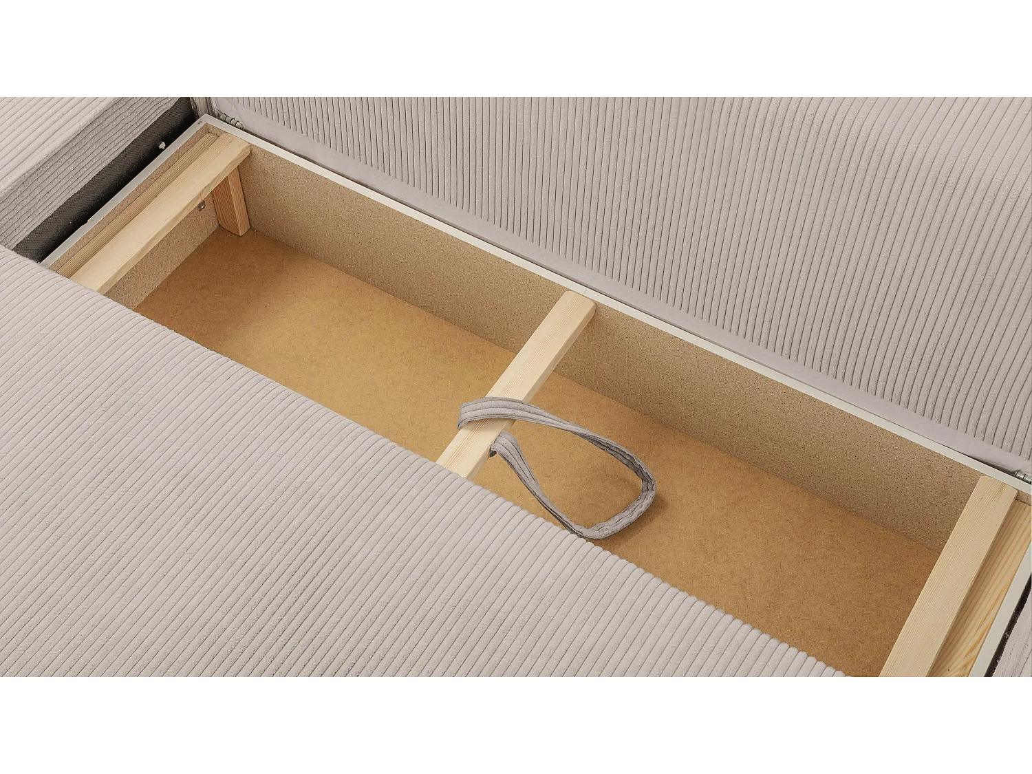 AX LIVING Cedria beige hoekbank U vorm – 389 cm met slaapfunctie