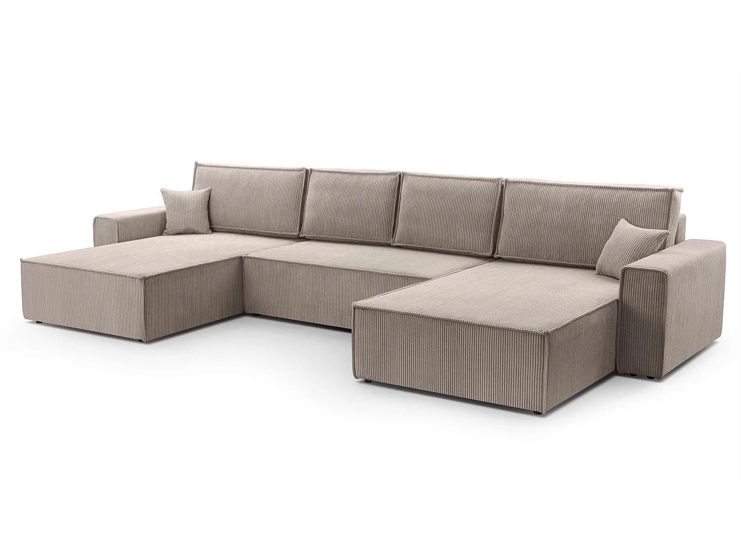 AX LIVING Canapé panoramique Cedria U – 389 cm beige avec fonction lit