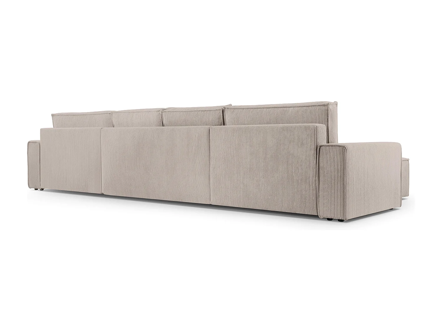 AX LIVING Canapé panoramique Cedria U – 389 cm beige avec fonction lit