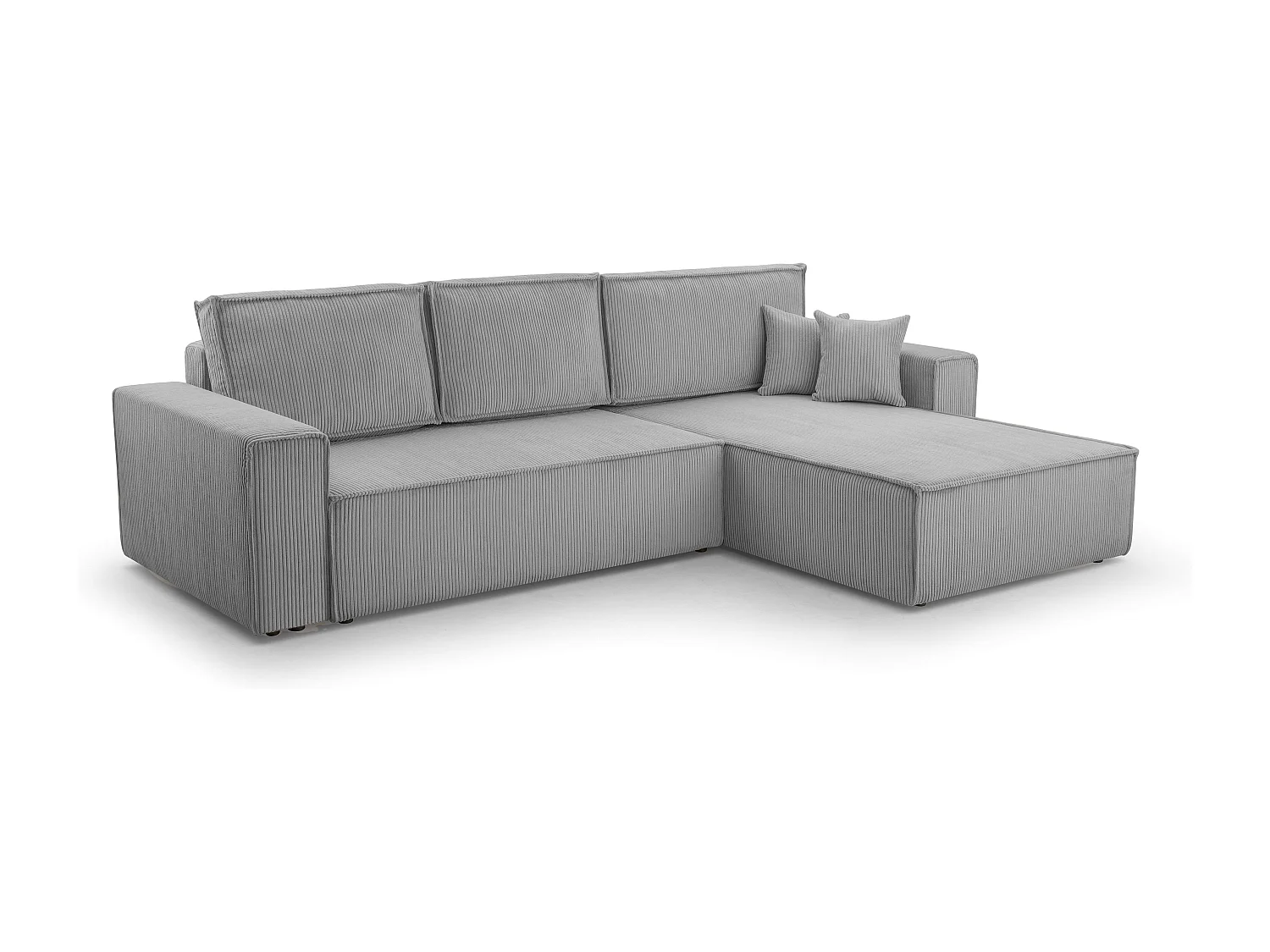 AX LIVING Cedria L lichtgrijze hoekbank – 287 cm met slaapfunctie