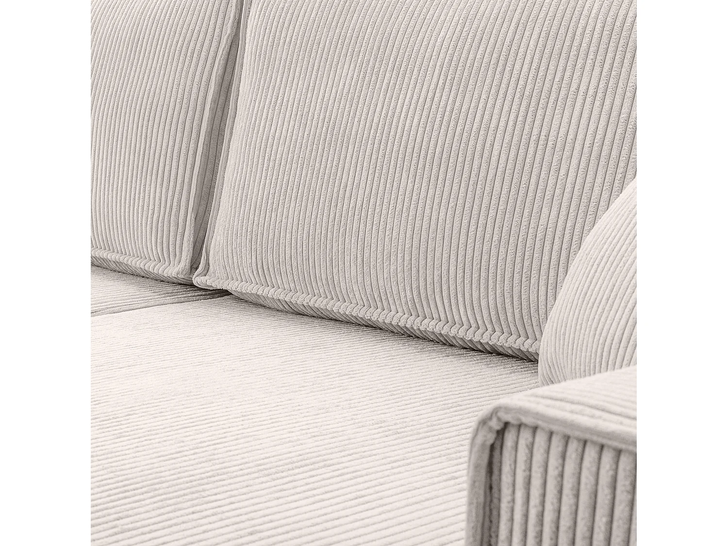 AX LIVING Cedria witte hoekbank U vorm – 389 cm met slaapfunctie