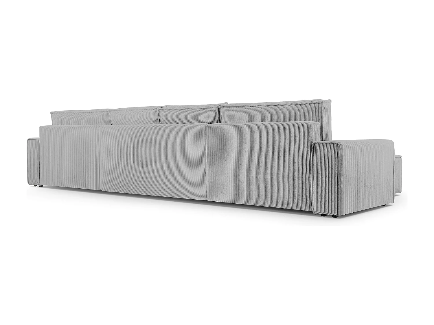 AX LIVING Hellgrau Sofa U Form mit Schlaffunktion – Cedria U 389cm