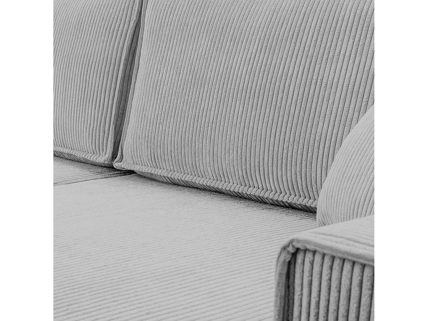 AX LIVING Hellgrau Sofa U Form mit Schlaffunktion – Cedria U 389cm