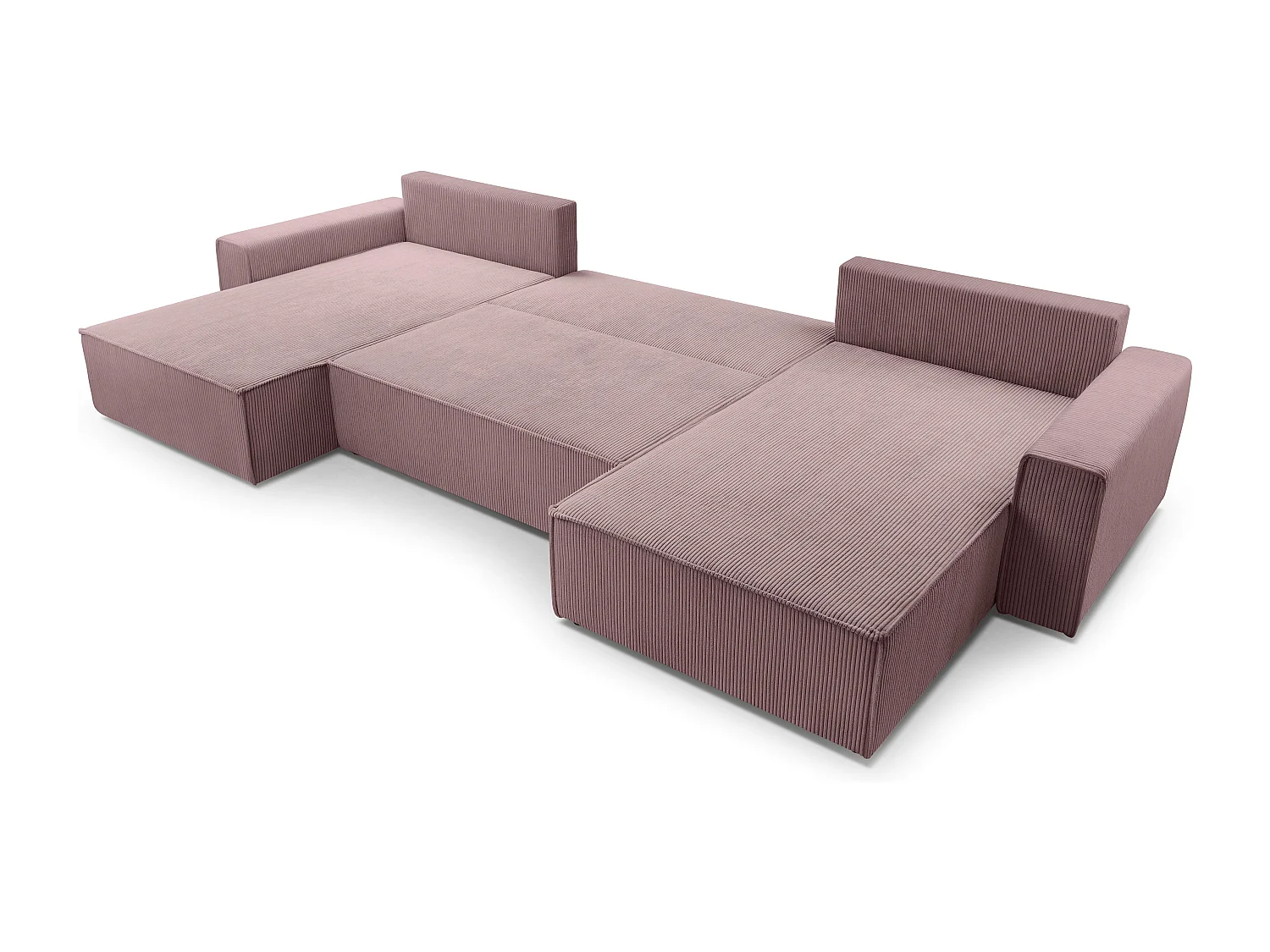 AX LIVING Sofa U Form mit Schlaffunktion – Cedria U 389 cm Lavendel