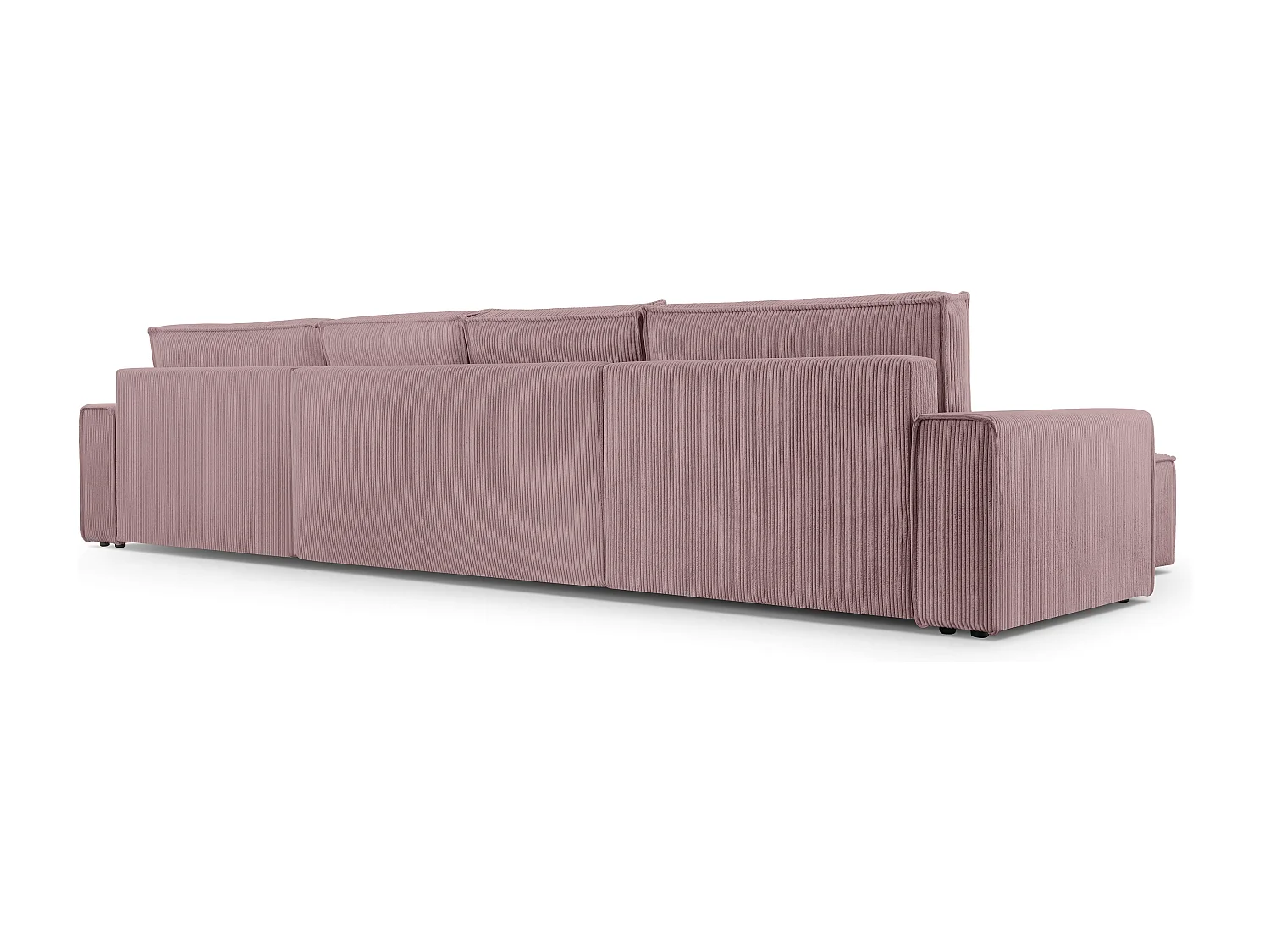 AX LIVING Canapé panoramique Cedria U 389 cm lavande avec fonction lit