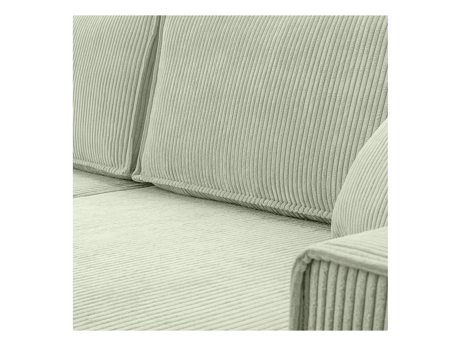 AX LIVING Salbeigrün Sofa U Form mit Schlaffunktion – Cedria U 389cm