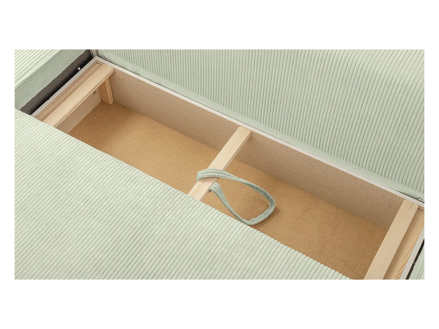 AX LIVING Salbeigrün Sofa U Form mit Schlaffunktion – Cedria U 389cm