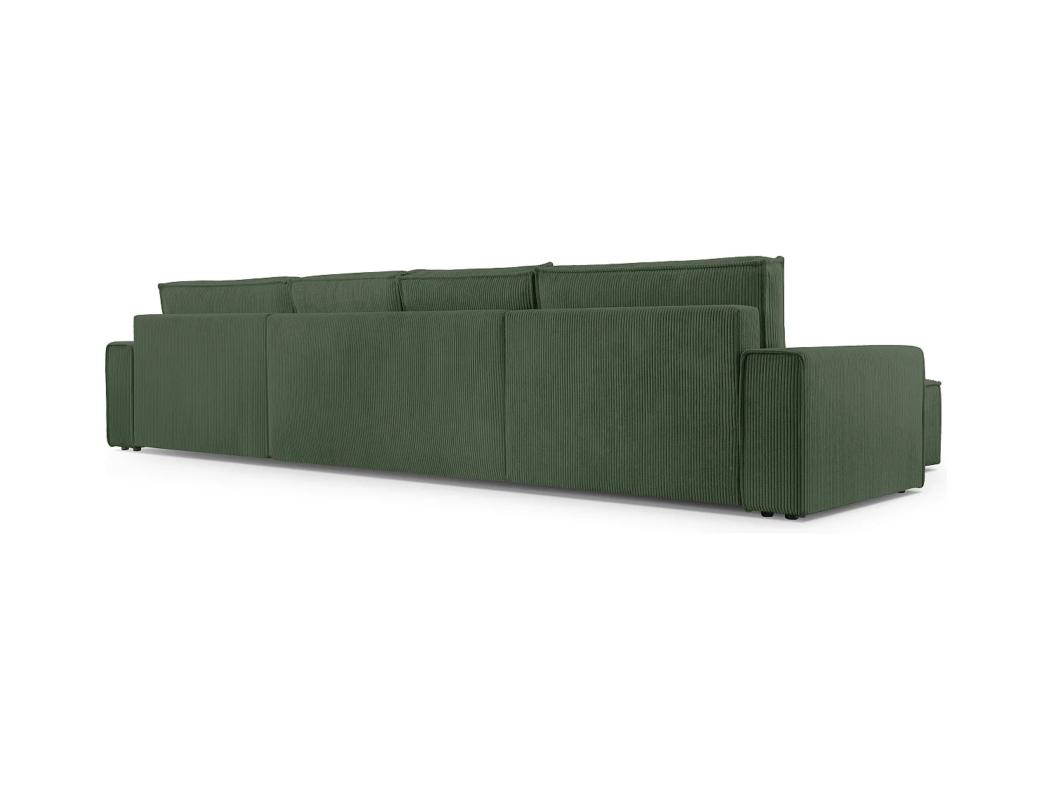 AX LIVING Grün Sofa U mit Schlaffunktion – Cedria U Wohnlandschaft