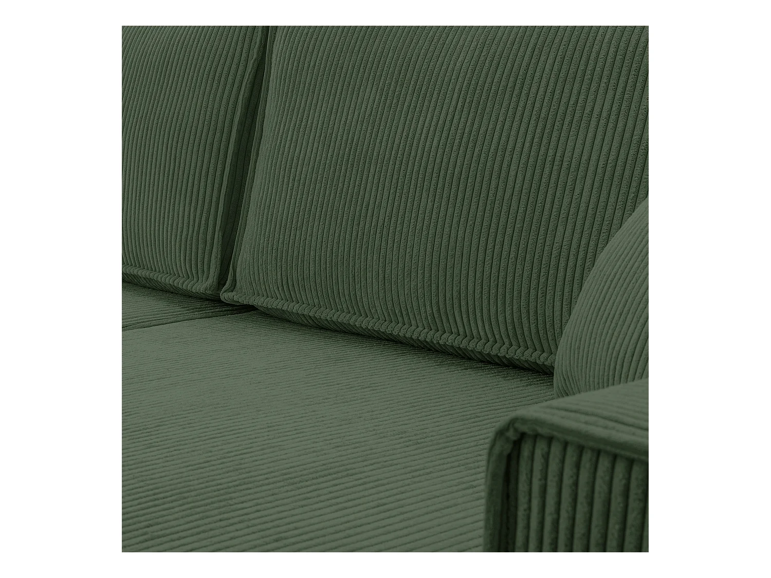 AX LIVING Grün Sofa U mit Schlaffunktion – Cedria U Wohnlandschaft