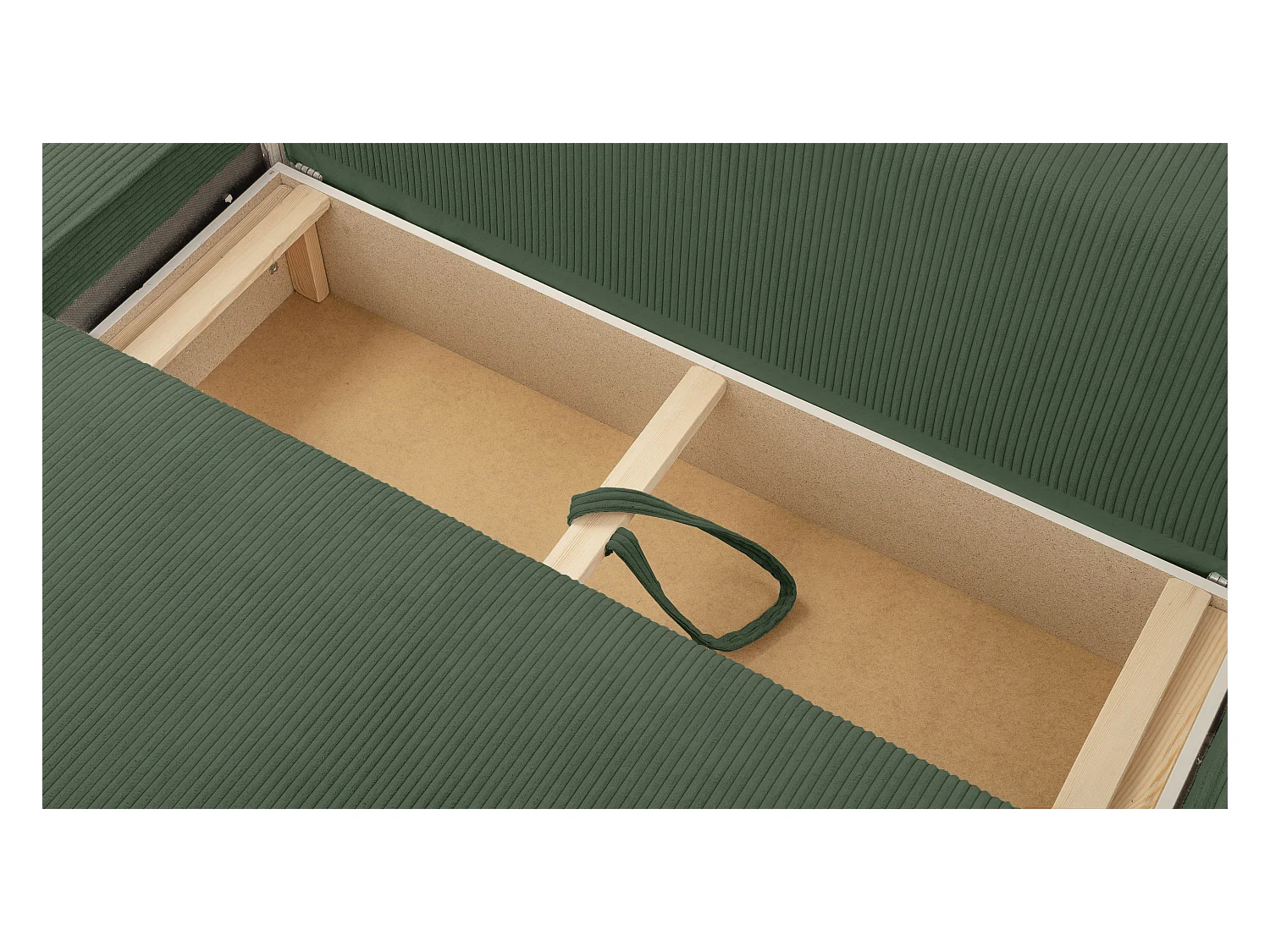 AX LIVING Grün Sofa U mit Schlaffunktion – Cedria U Wohnlandschaft