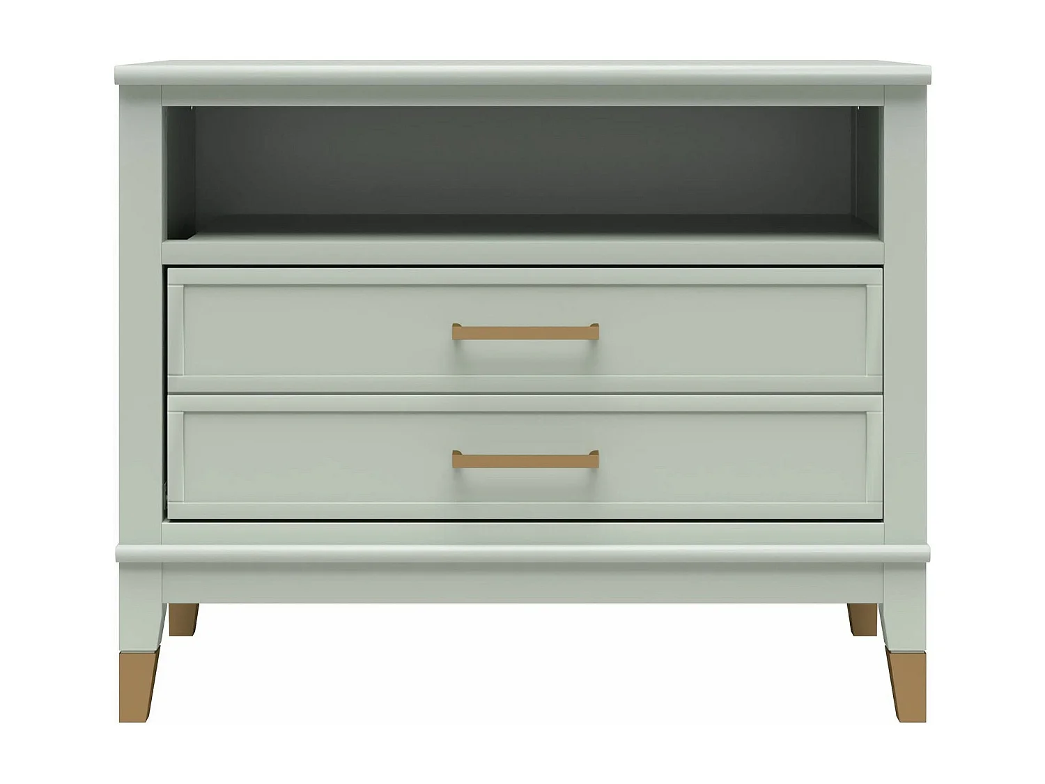 Westerleigh | Table de chevet à 1 tiroir et 1 étagère en vert