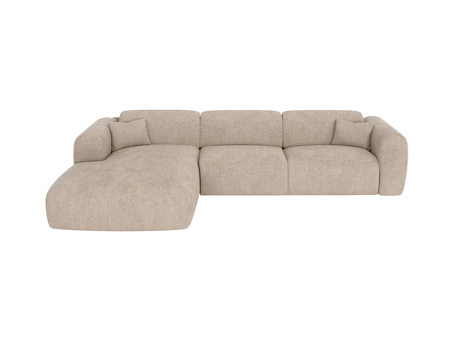 Stor venstre velur-sofa sofaemporklen POGNI