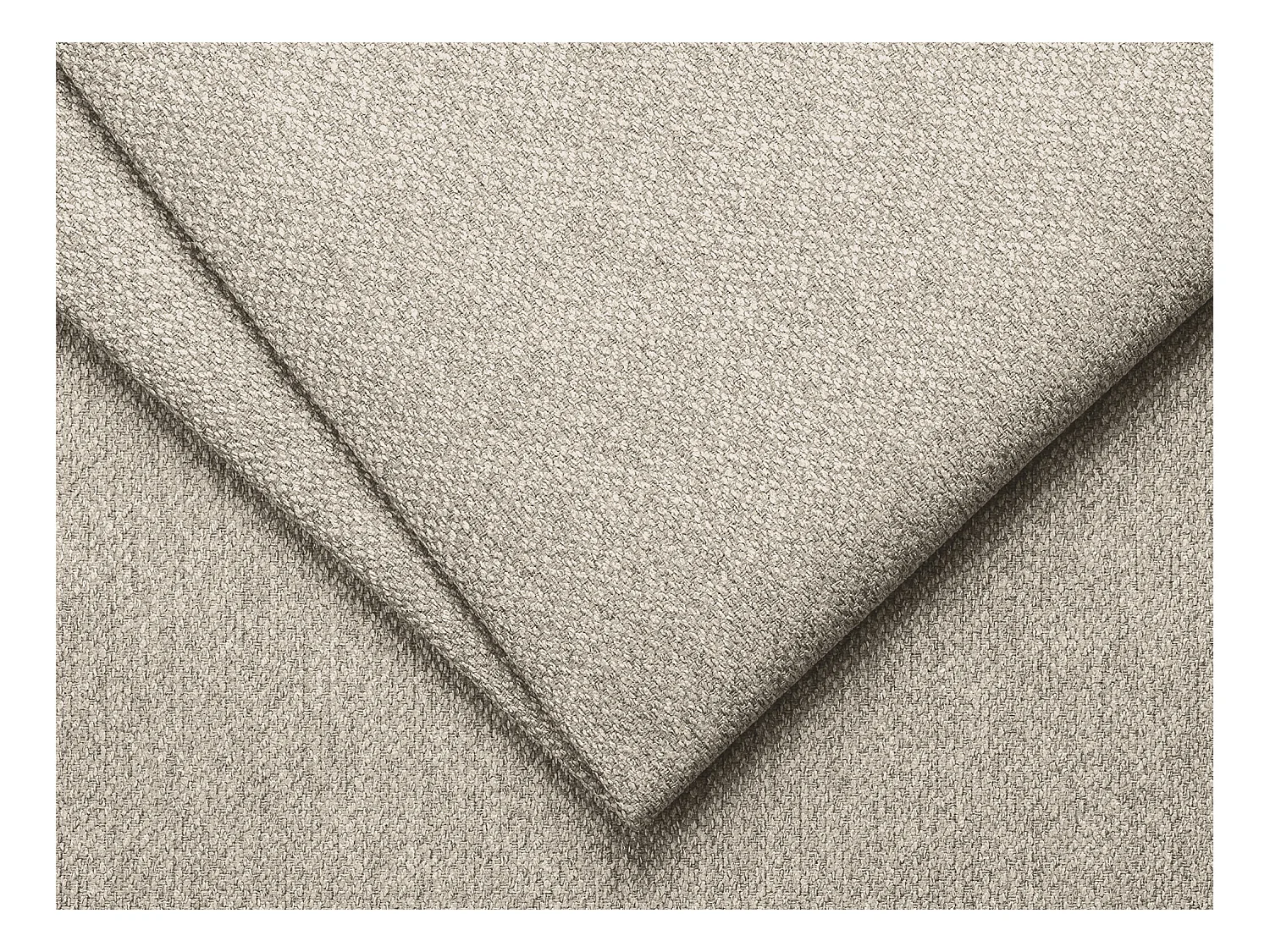 Stor højrehånds hjørne sovesofa med ekspres udtræk i beige meleret stof POGNI