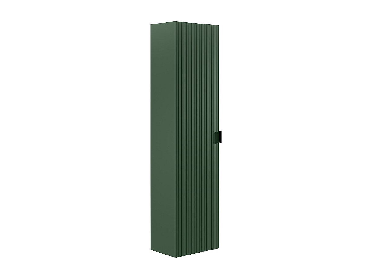 Badhochschrank hängend - Streifenoptik - Mattgrün - H140 cm - ZEVINI günstig online kaufen