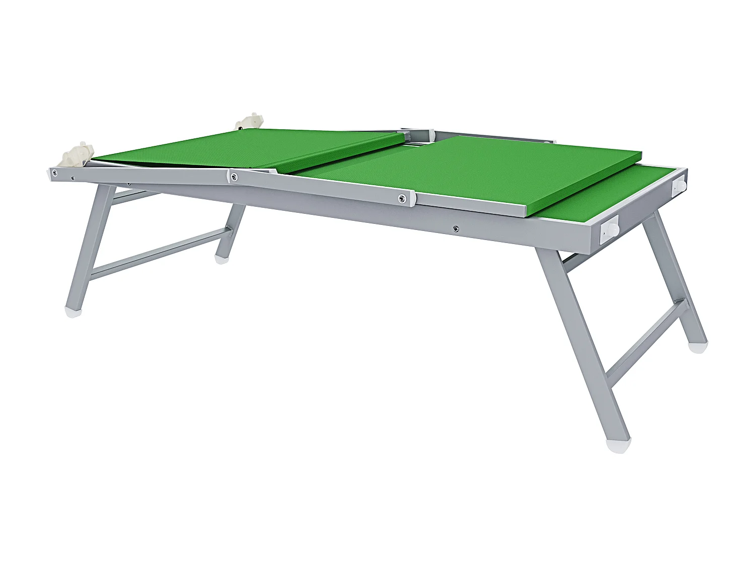 Coppia Di Lettini Prendisole Pieghevole Professionale in Alluminio e Tessuto Textilene Tettuccio Parasole Sdraio Mare Spiaggia 182x60x38 cm Verde