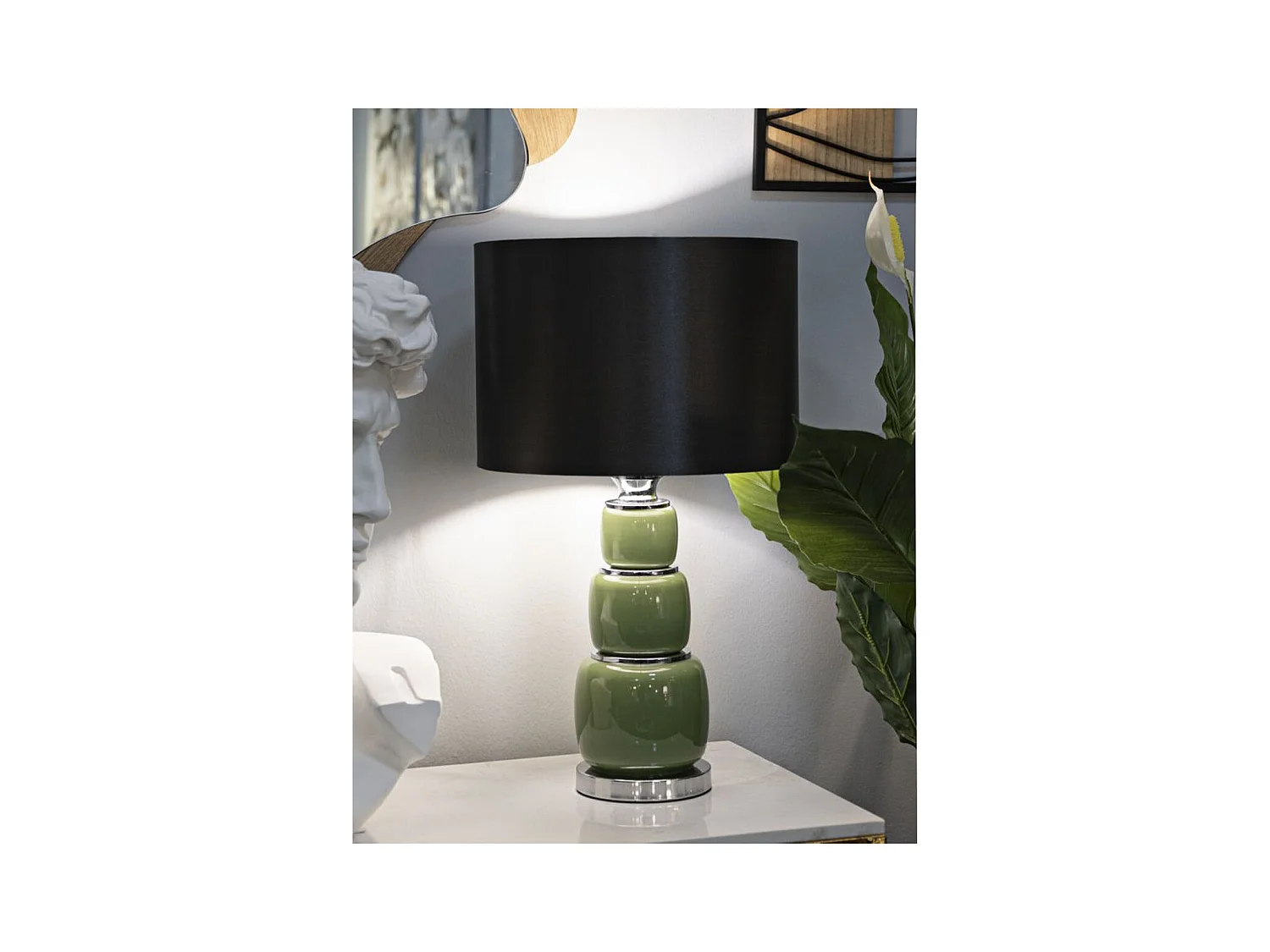 Lampa Stołowa MF180, Zielony, 33x33x57 cm, Epikasa