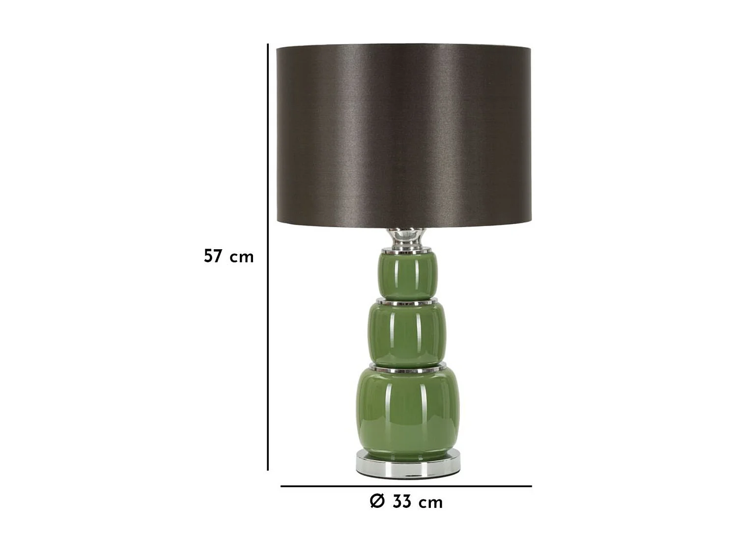 Lampa Stołowa MF180, Zielony, 33x33x57 cm, Seven Design