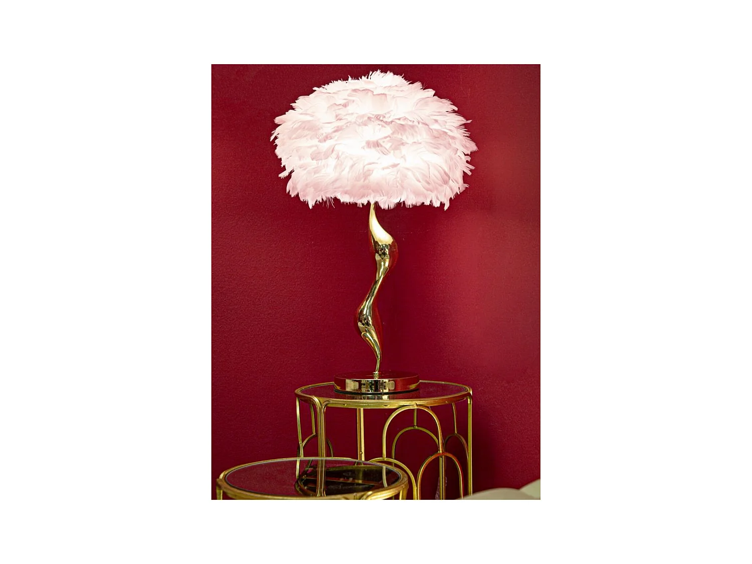 Lampe à Poser MF140, Rose, 40x40x63 cm, Epikasa
