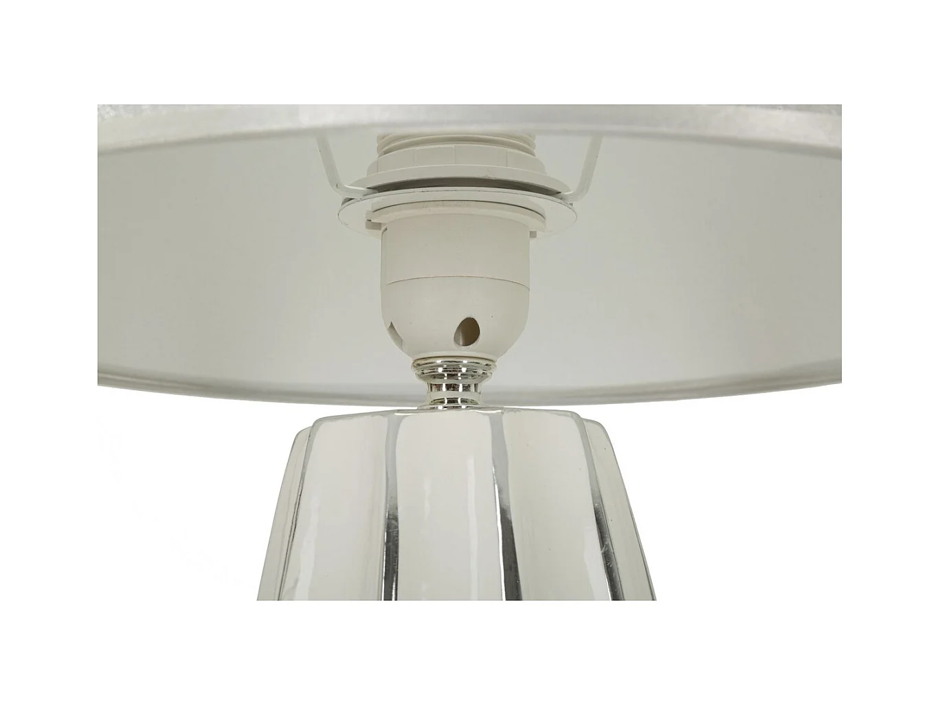 Lampada da Tavolo MF112, Bianco, 30x30x45 cm, Epikasa