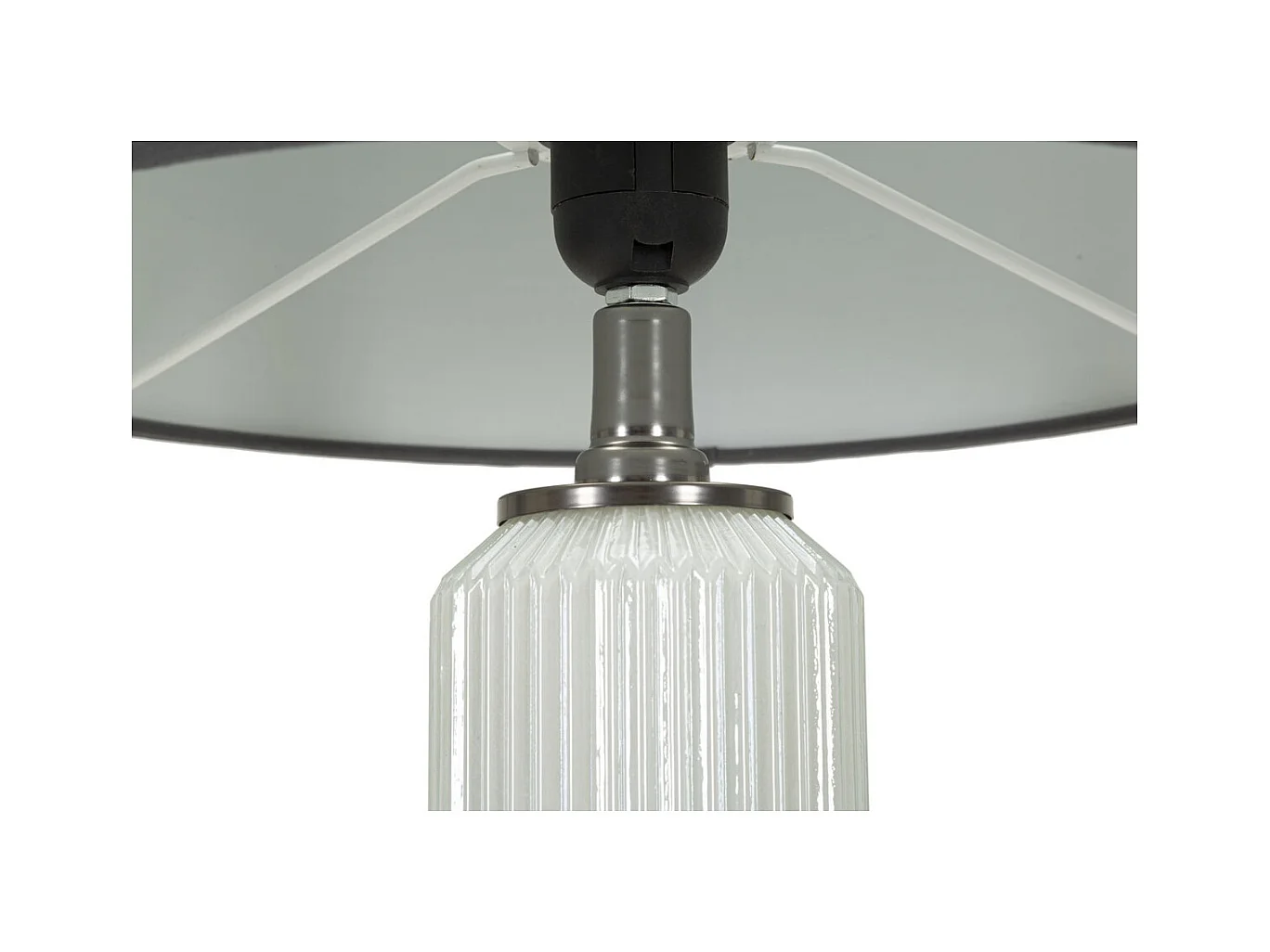 Lampada da Tavolo MF172, Grigio, 32,5x32,5x57 cm, Epikasa