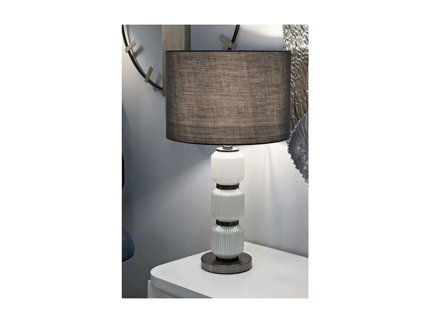 Lampa Stołowa MF172, Szary, 32,5x32,5x57 cm, Seven Design