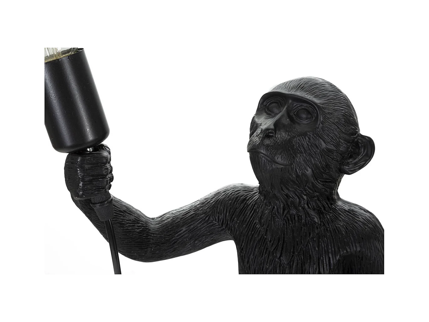 Lampada da Tavolo Scimmia 5, Nero, 26x34x55 cm, Epikasa