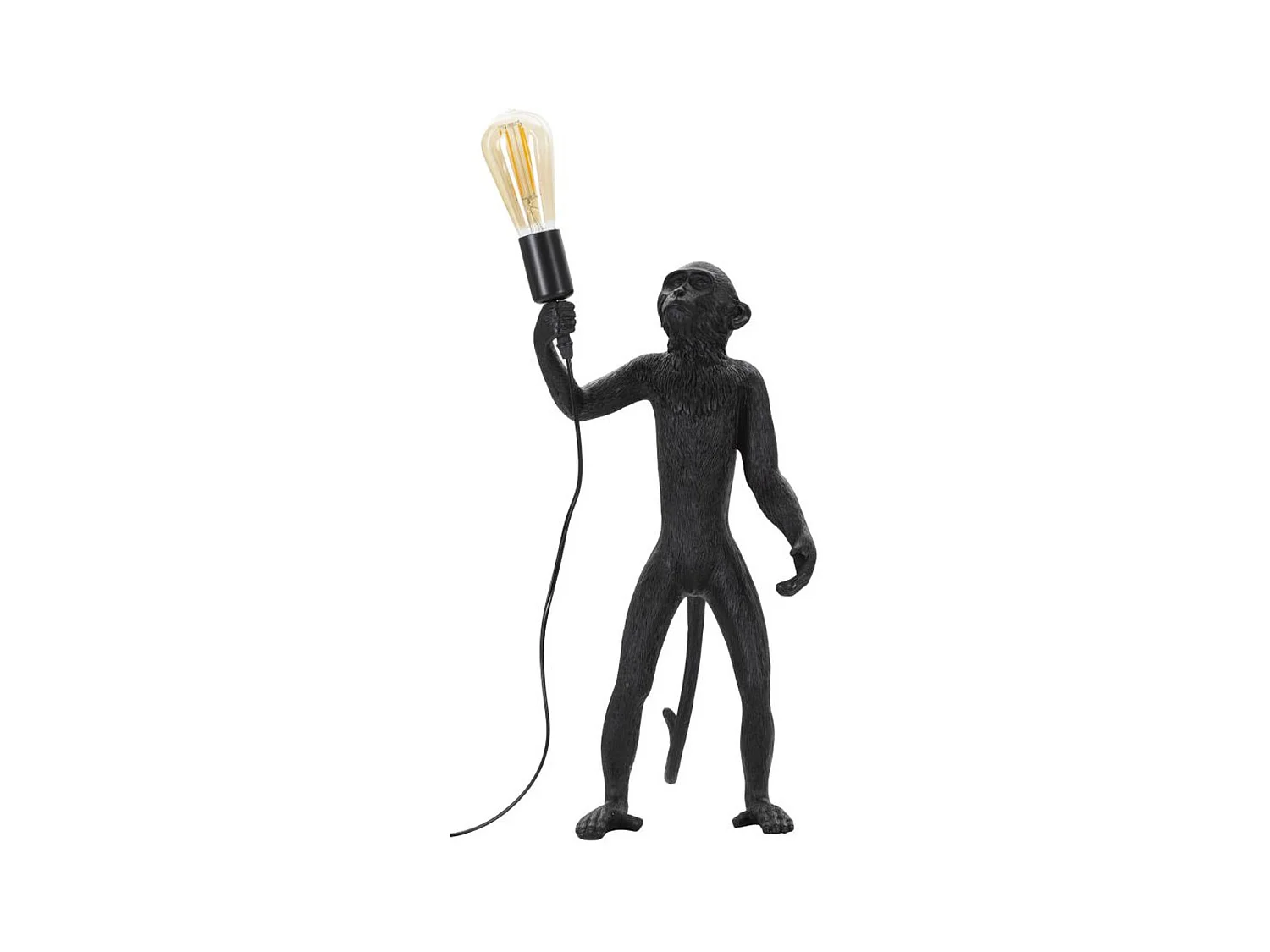 Lampe à Poser Singe 5, Noir, 26x34x55 cm, Epikasa