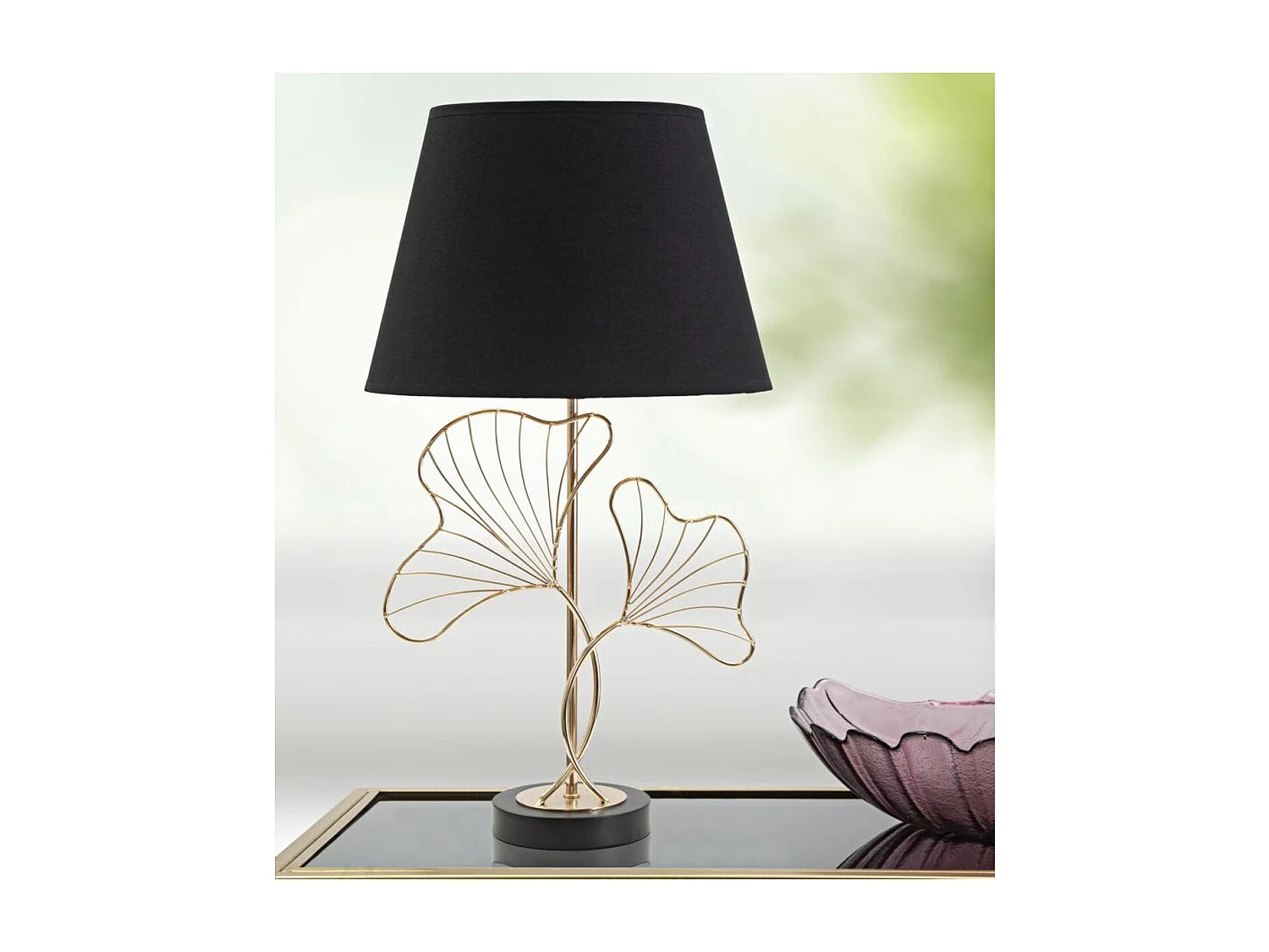 Lampa Stołowa Liść 56, Czarny, 30x30x60 cm, Seven Design