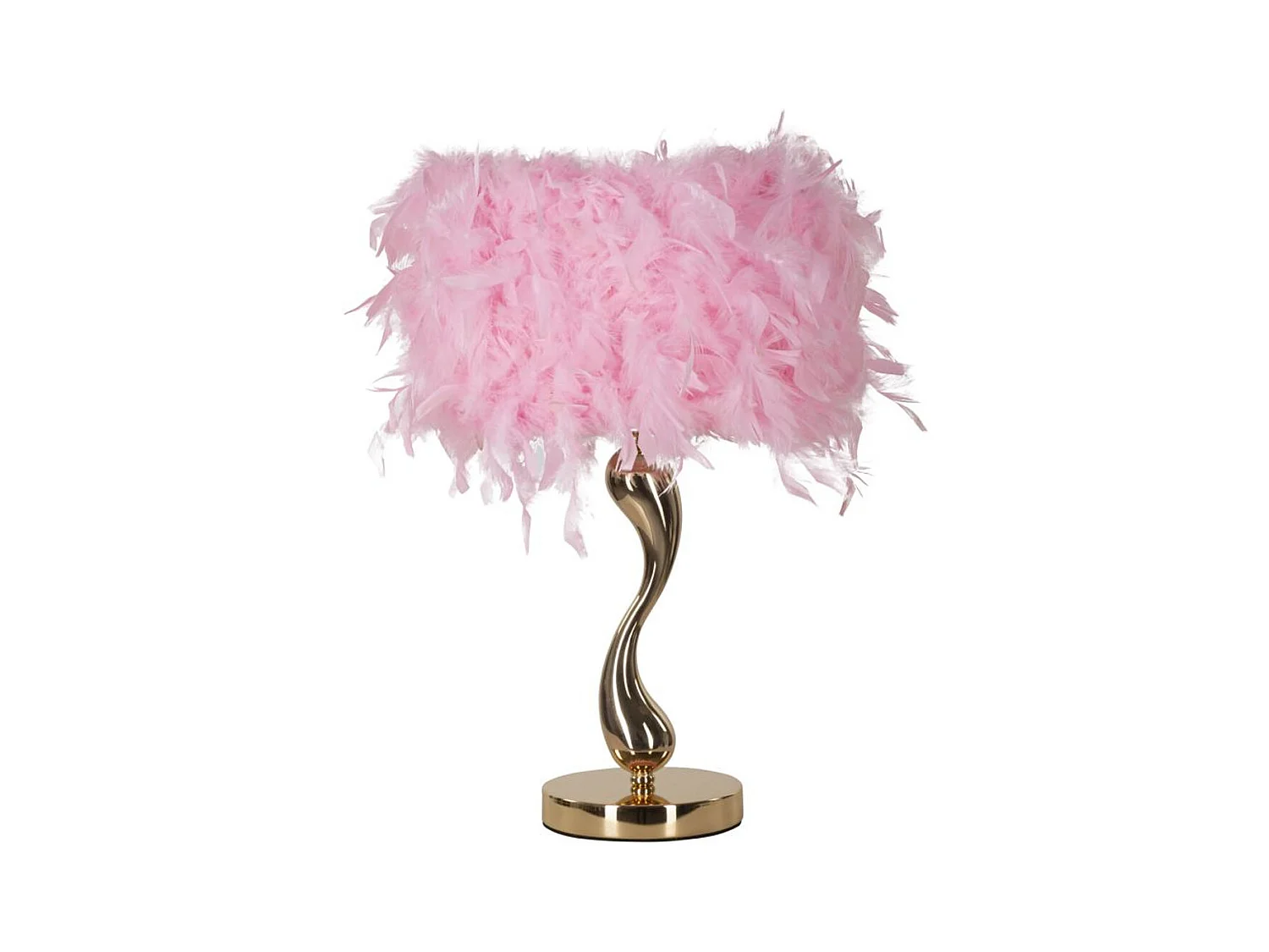 Lampe à Poser Plumes 4, Rose, 25x25x47 cm, Epikasa