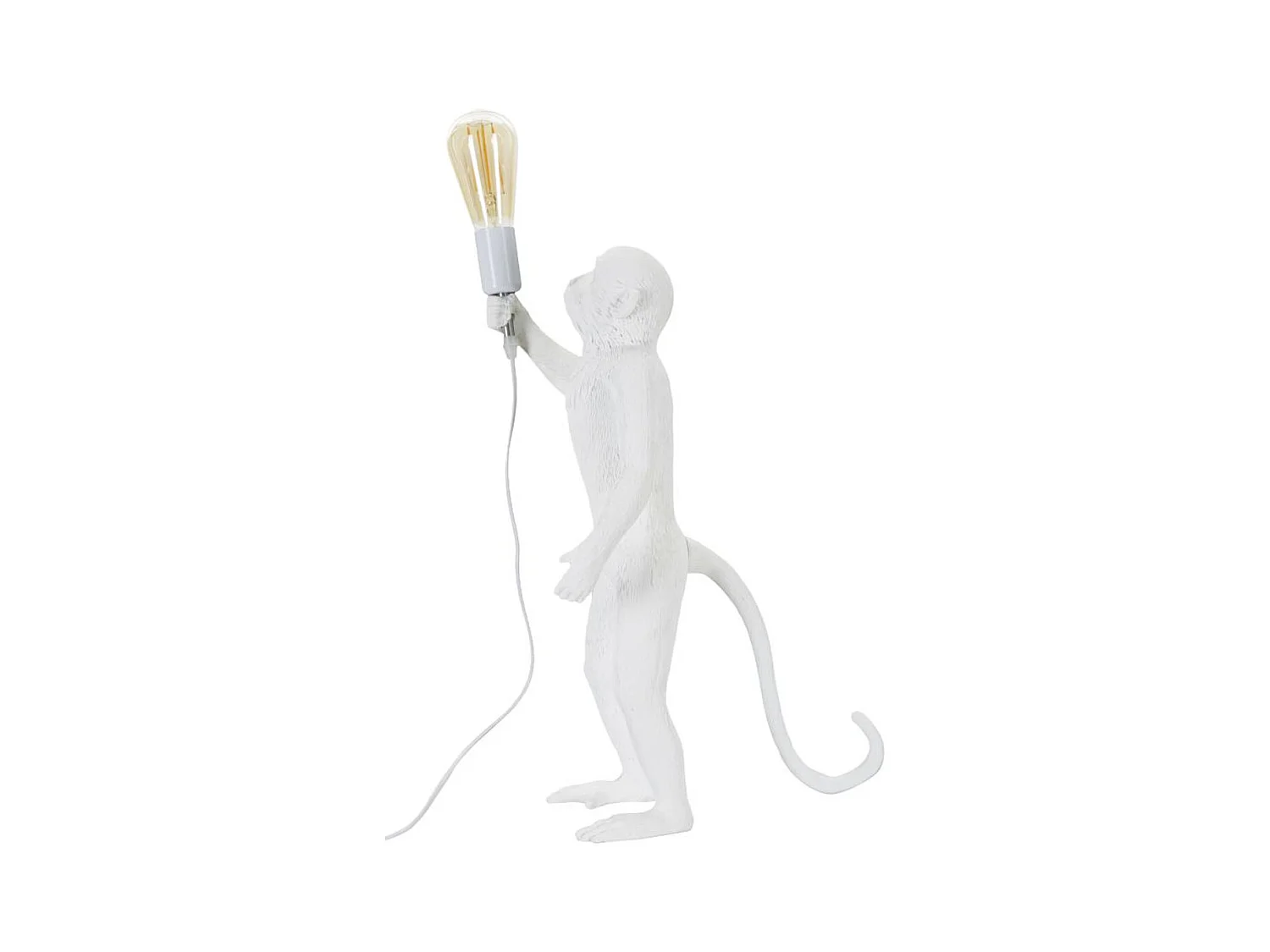 Lampa Stołowa Małpa 3, Biały, 26x34x55 cm, Epikasa